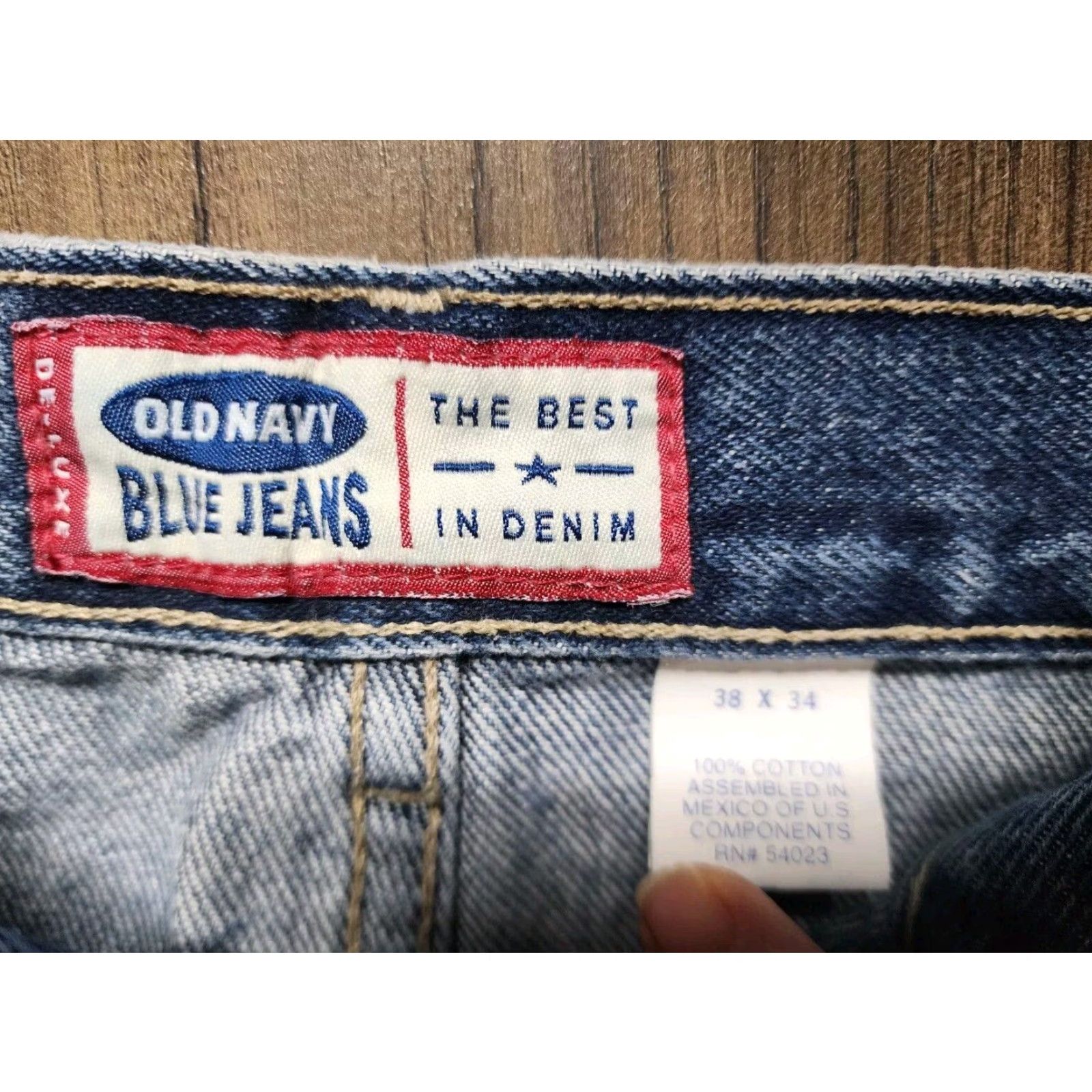 Old Navy VINTAGE Old Navy 90s Grunge Straight Jeans Mens 38x34 Blue Cotton Mid Rise Distressed Relaxed Fit Size US 38 / EU 54 - 7 Thumbnail