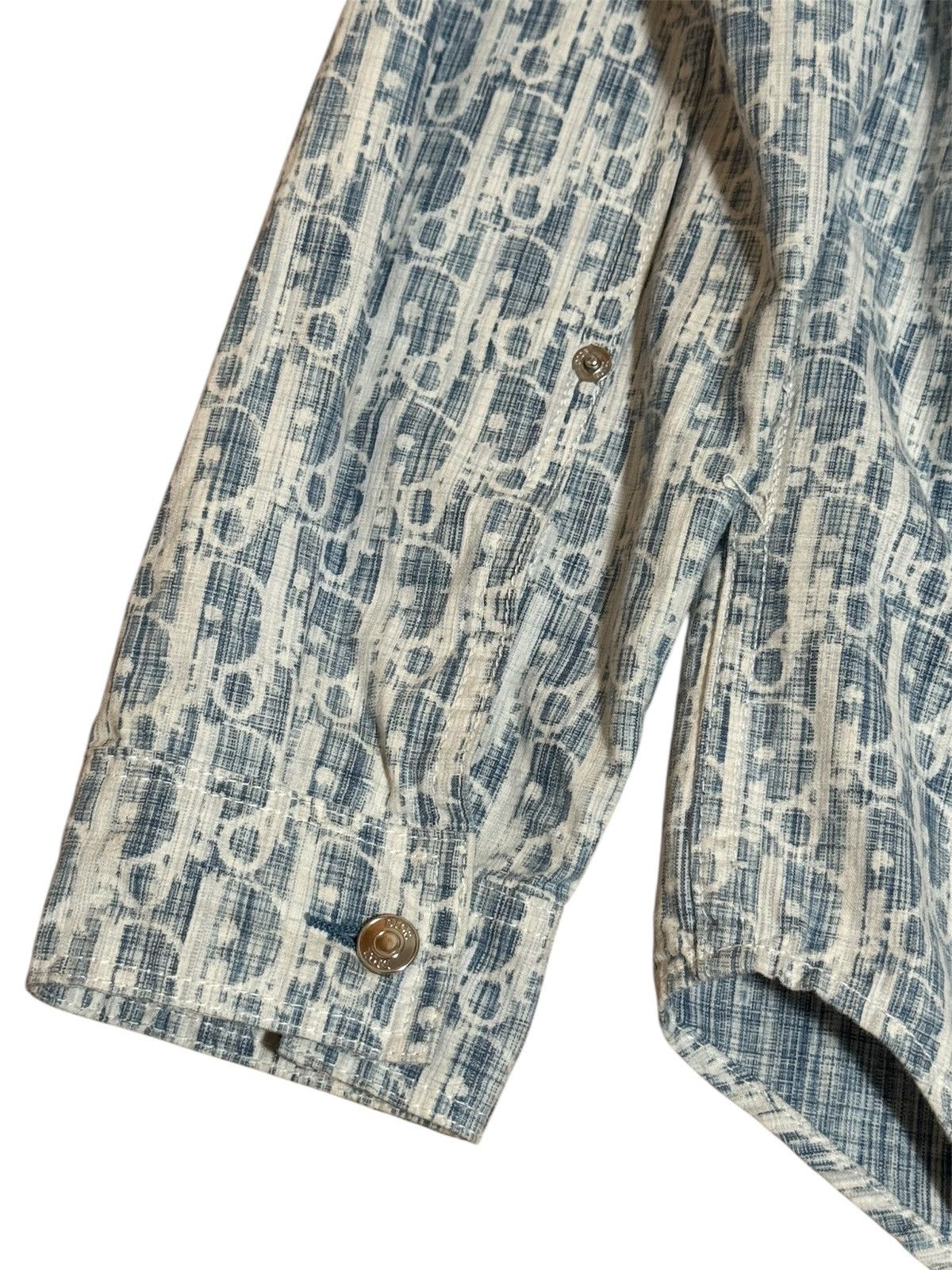 Dior 🔥2400$ Dior Oblique Kasuri Monogram Cotton Denim Overshirt Size US M / EU 48-50 / 2 - 17 Thumbnail