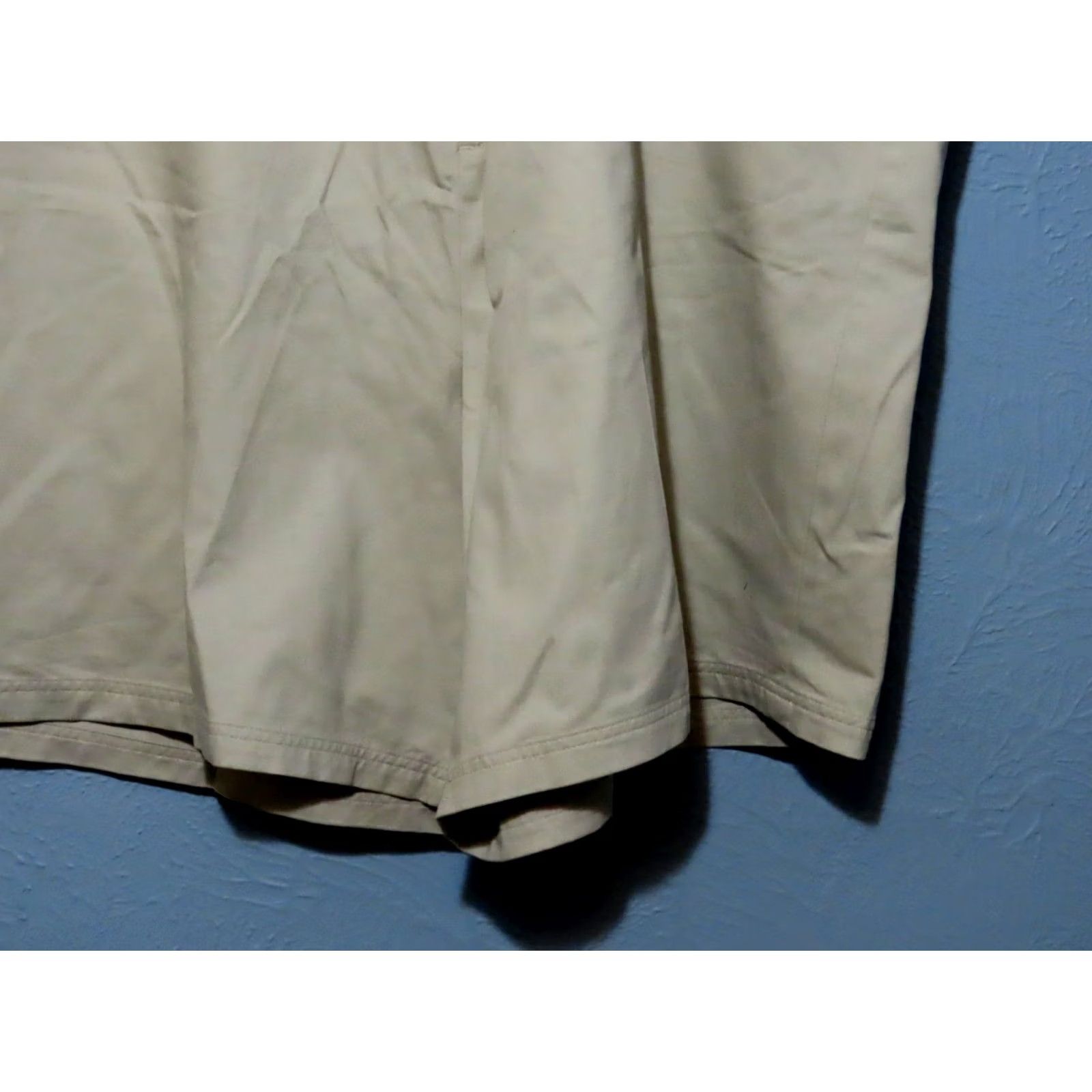 Vintage VINTAGE KingSize Men's 60 Side Elastic Tan Short Bermuda Cotton Canvas 9" Inseam Regular Big & Tall Brown Mens Size US 42 / EU 58 - 2 Thumbnail