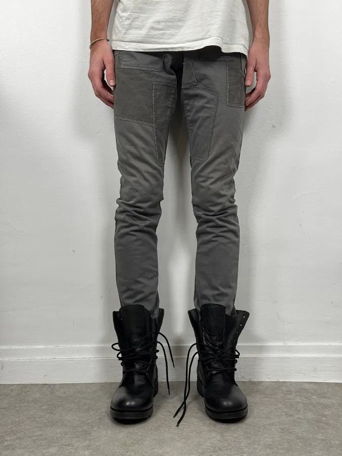 Dolce & Gabbana AW2011 Dolce & Gabbana Grey Patchwork Slim Pants Size US 28 / EU 44 - 2 Thumbnail