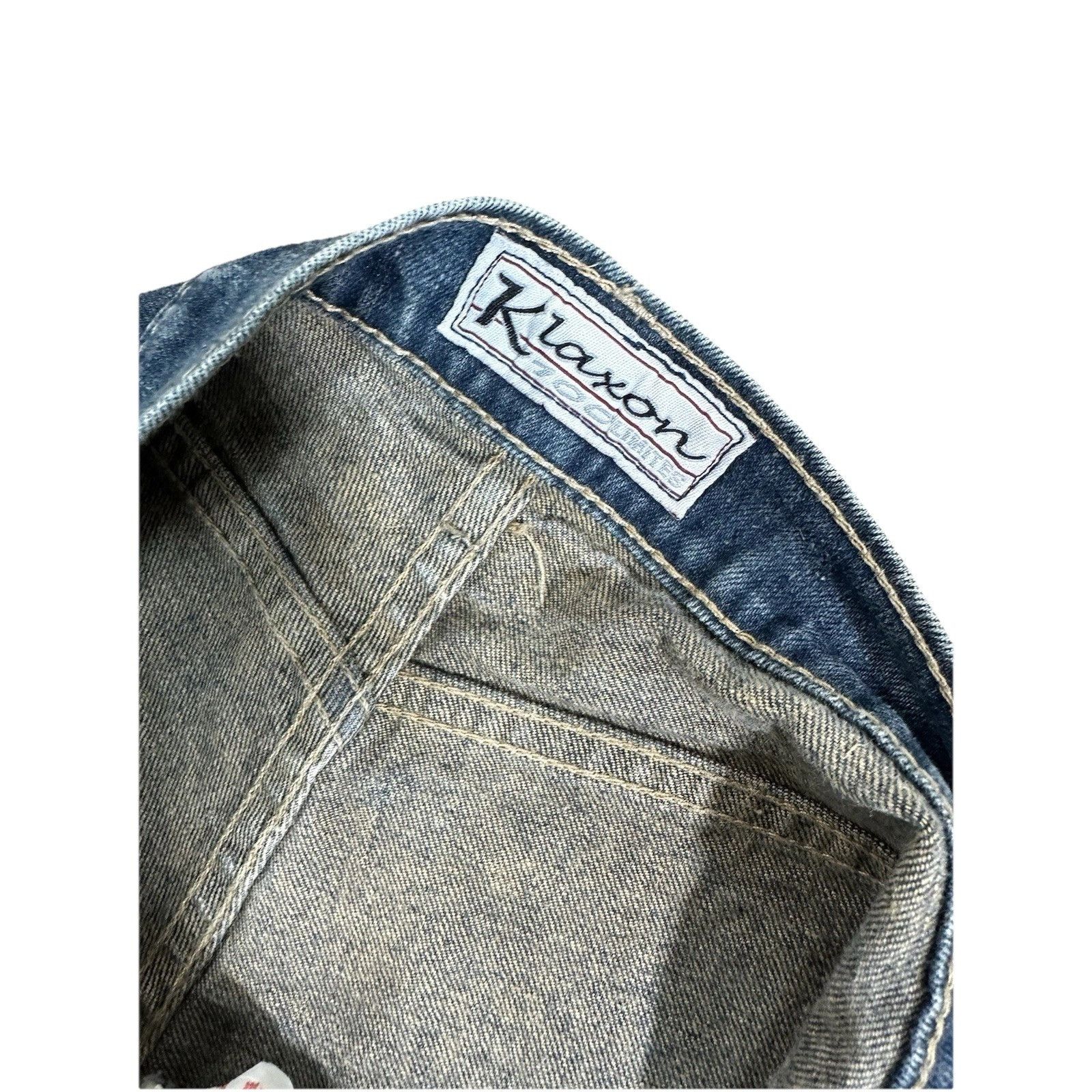 Indigo Vintage Klaxon Denim Jeans Faded Blue Indigo Size 28" / US 6 / IT 42 - 2 Thumbnail