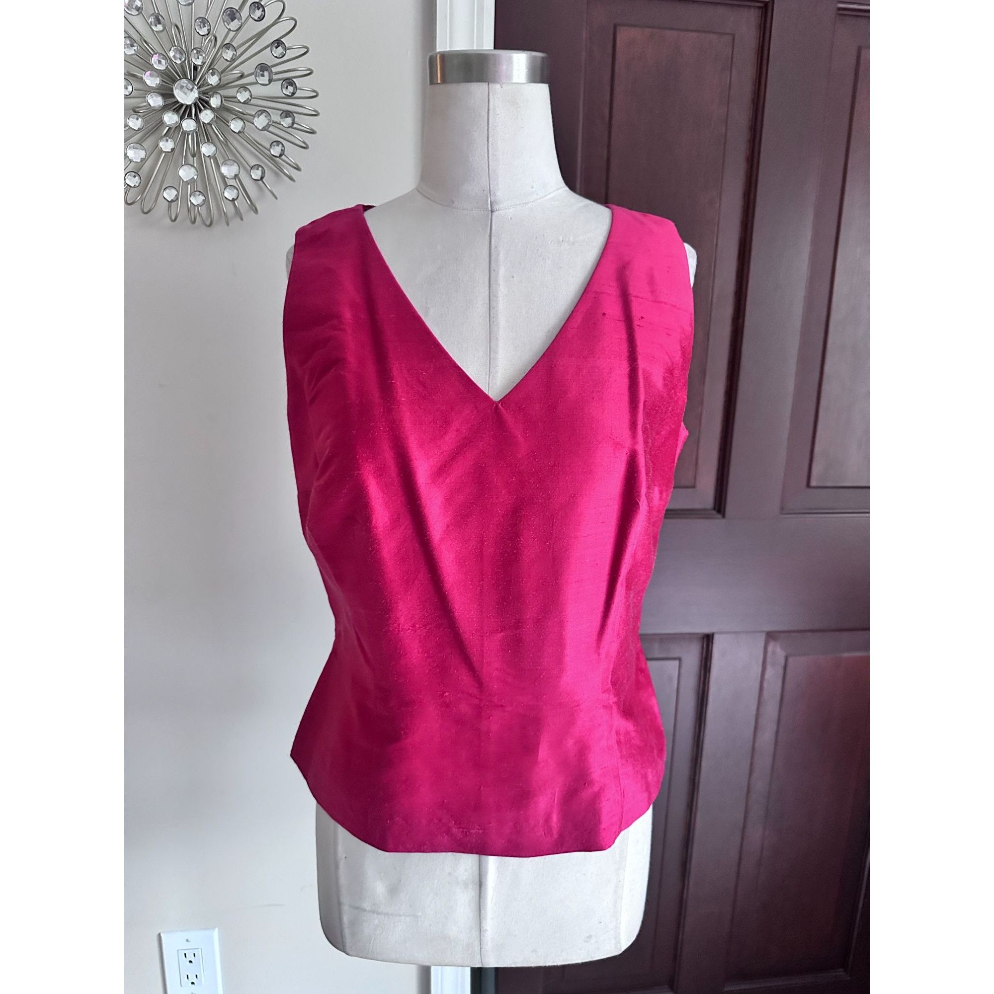 Donna Morgan NWT Donna Morgan 2pc silk pants set Sleeveless top and flora Size L / US 10 / IT 46 - 6 Thumbnail