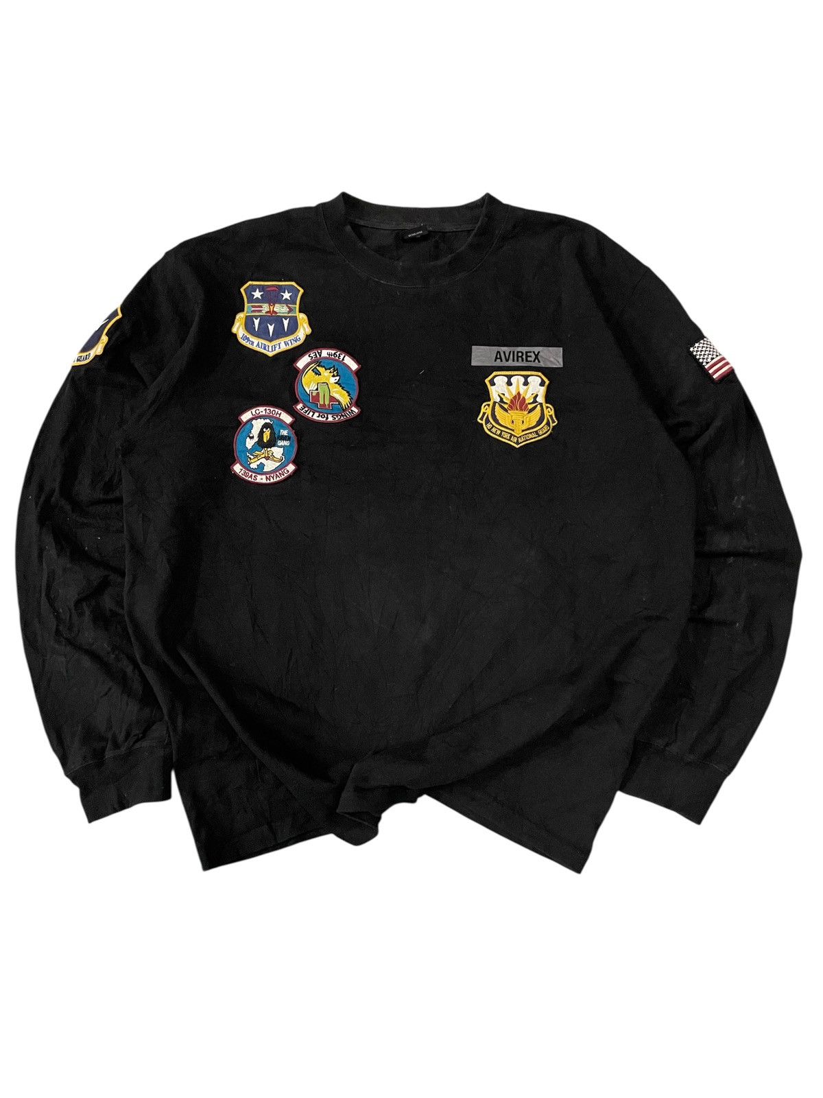 Avirex AVIREX Long Sleeve N.Y. A.N.G. Patch T-Shirt Rare Size US XXL / EU 58 / 5 - 1 Thumbnail