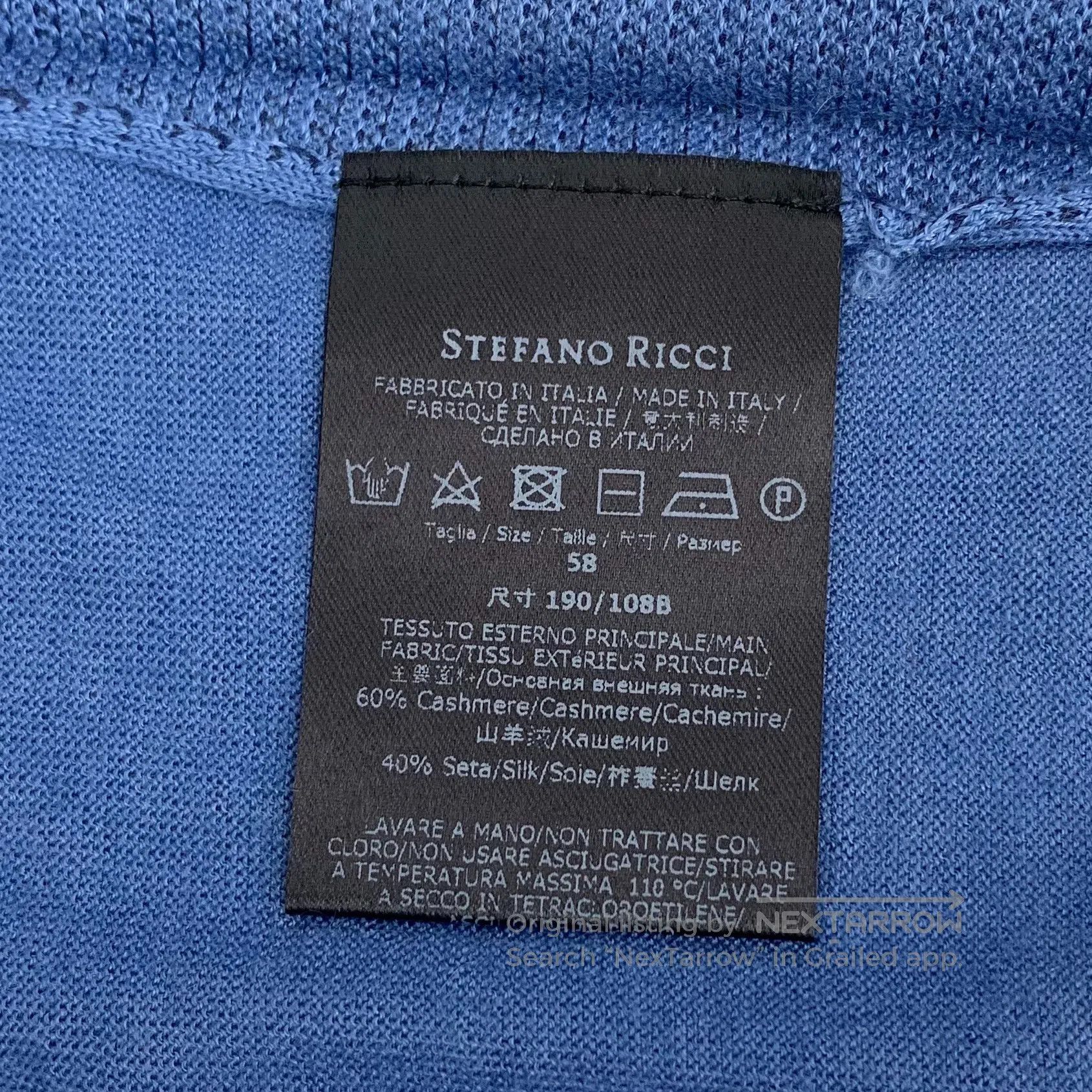 Stefano Ricci Stefano Ricci Dark blue logo steel label cashmere half-zip Size US XXL / EU 58 / 5 - 9 Thumbnail