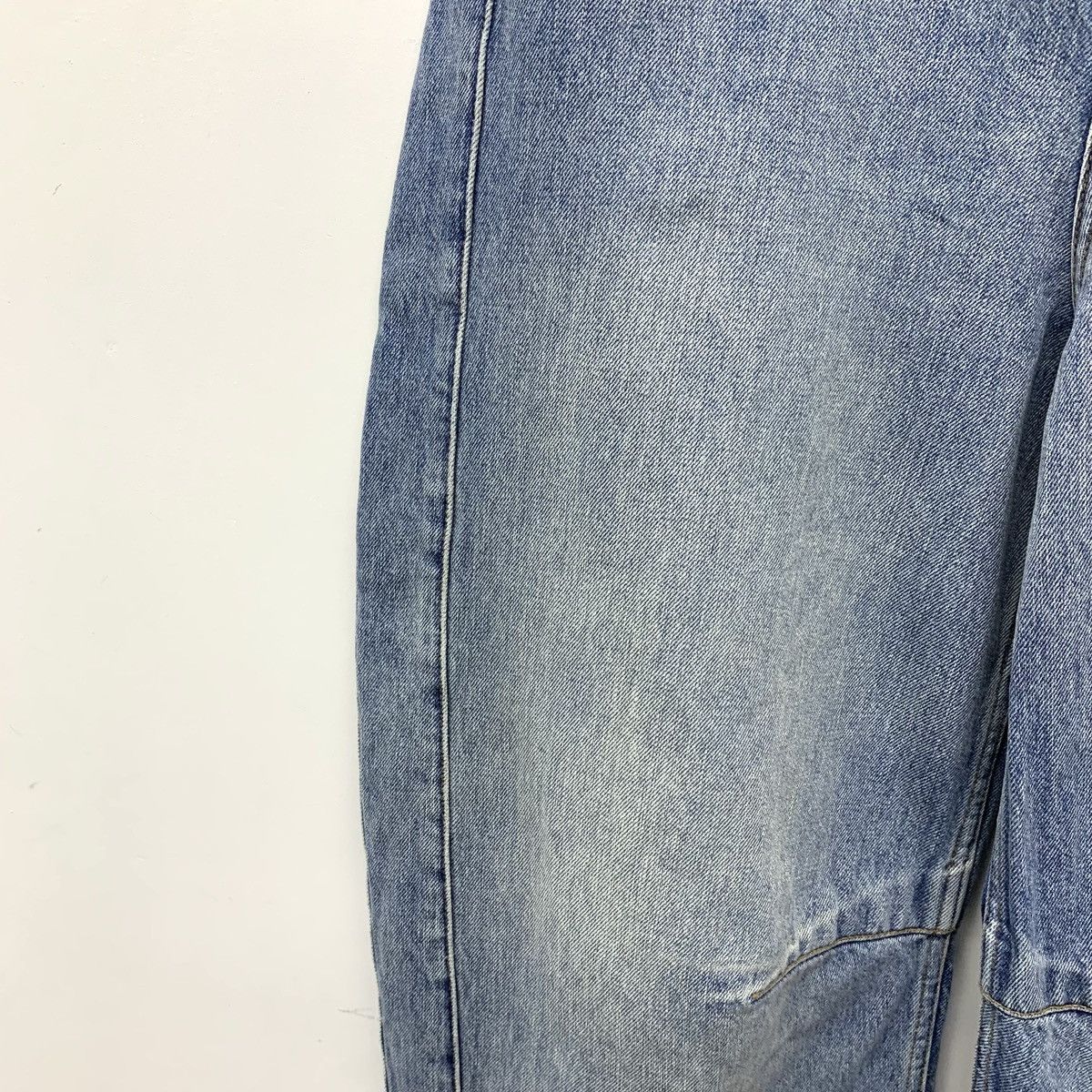 Loewe Loewe Blue Washed Cotton Denim Wide-leg Pants K26WX Size 26" / US 2 / IT 38 - 4 Thumbnail