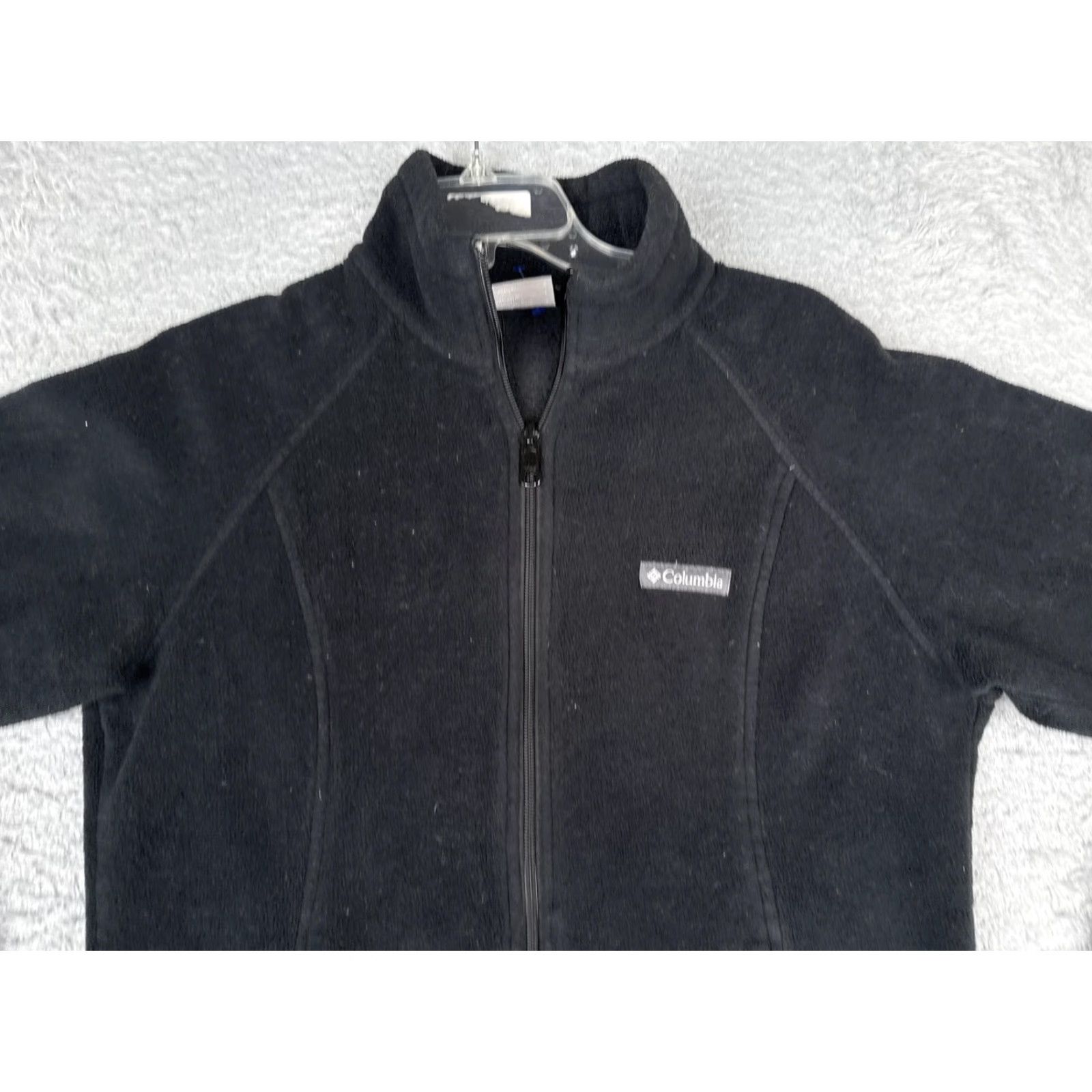 Vintage Columbia Jacket Womens L Black Full Zip Pockets Hiking Outdoor Trail Fleece Thermal Winter Activewear Casual Travel Size L / US 10 / IT 46 - 4 Thumbnail