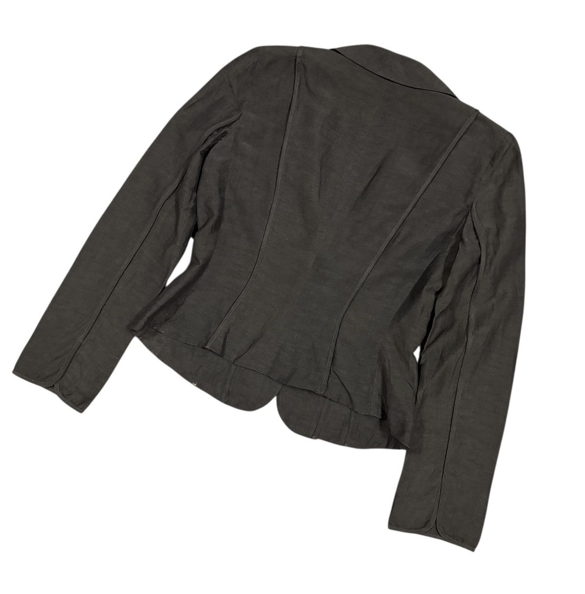 Armani Collezioni Vtg✅Luxury Armani Collezioni Silk Crop Jacket Made In Italy Size M / US 6-8 / IT 42-44 - 14 Thumbnail