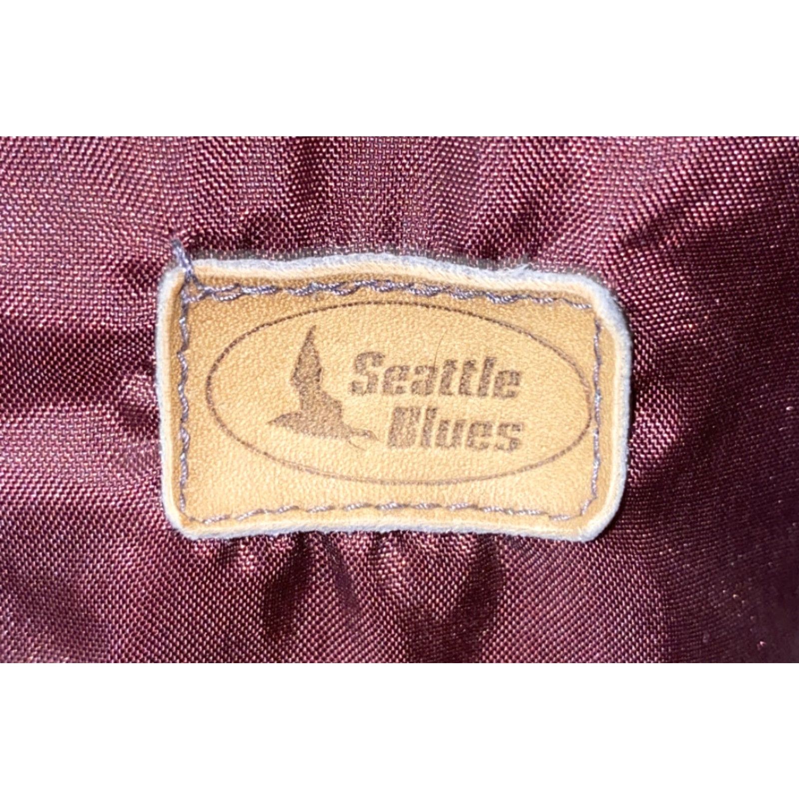 Vintage Seattle Blues Full Zip Jacket Mens L Maroon Nylon Size US L / EU 52-54 / 3 - 3 Thumbnail