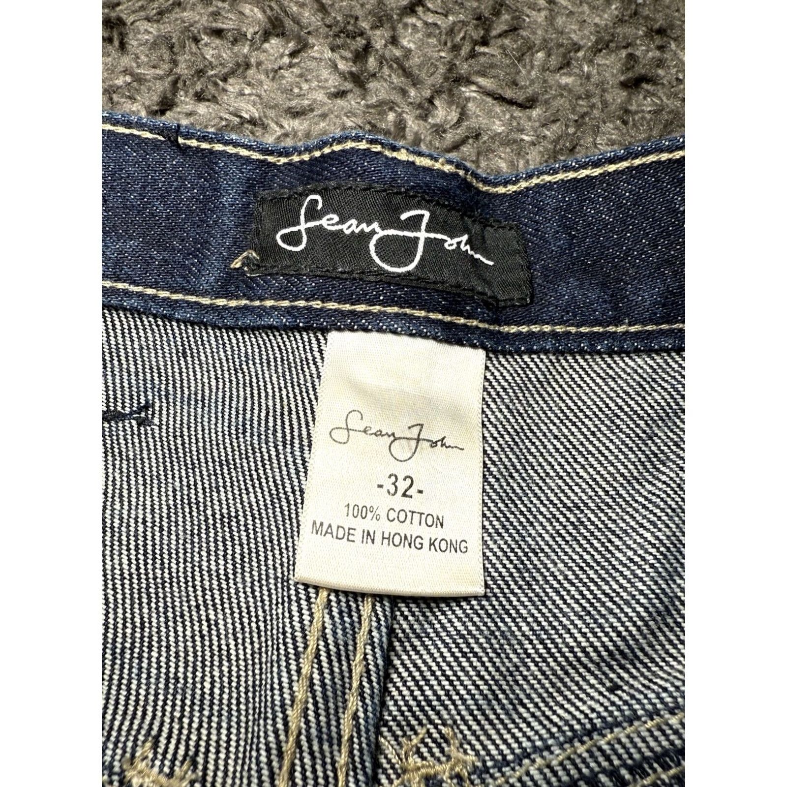 Sean John VINTAGE SEAN JOHN BAGGY JEAN SHORTS DARK WASH HIP HOP STYLE 90s Y2K 32 Mens Size US 32 / EU 48 - 3 Thumbnail