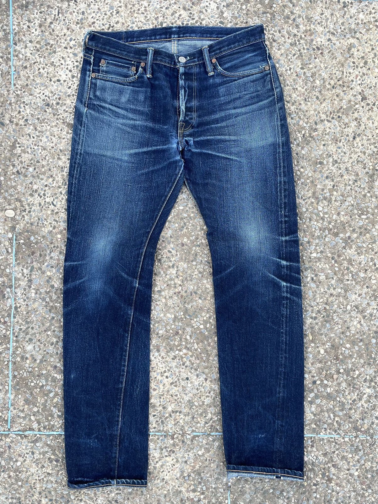 image of Selvedge Japanese Distressed Denim in Blue, Men's (Size 33)