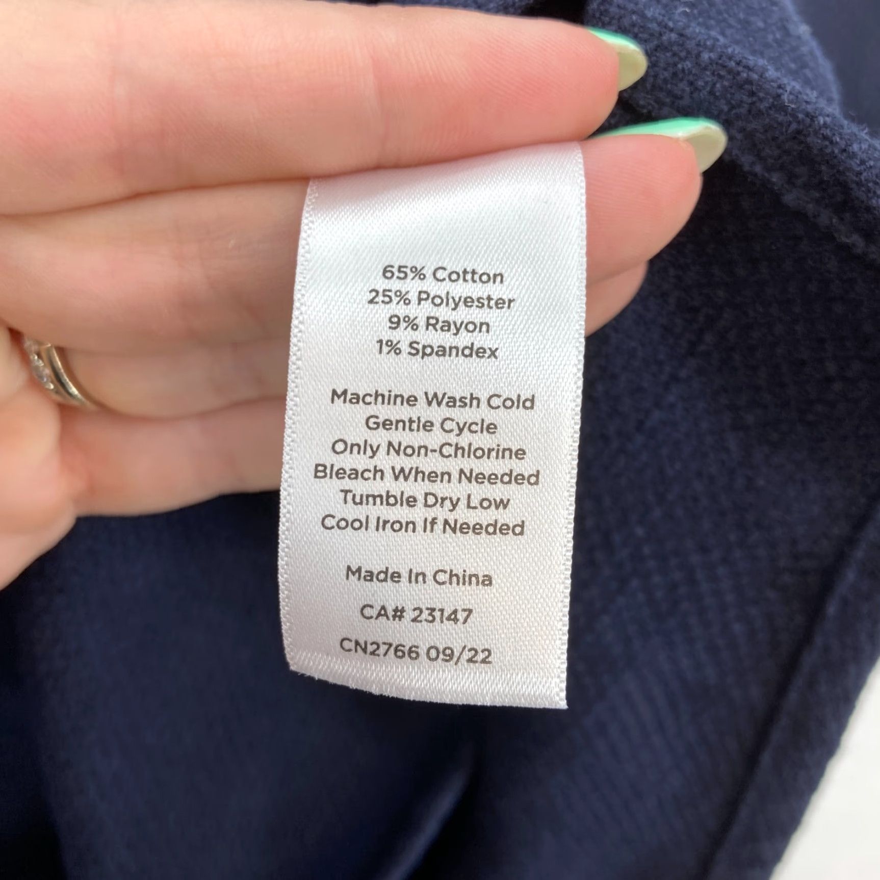 Talbots Talbots Flannel Chore Jacket Women's L Blue Textured Long Sleeve Button Up Size L / US 10 / IT 46 - 6 Thumbnail