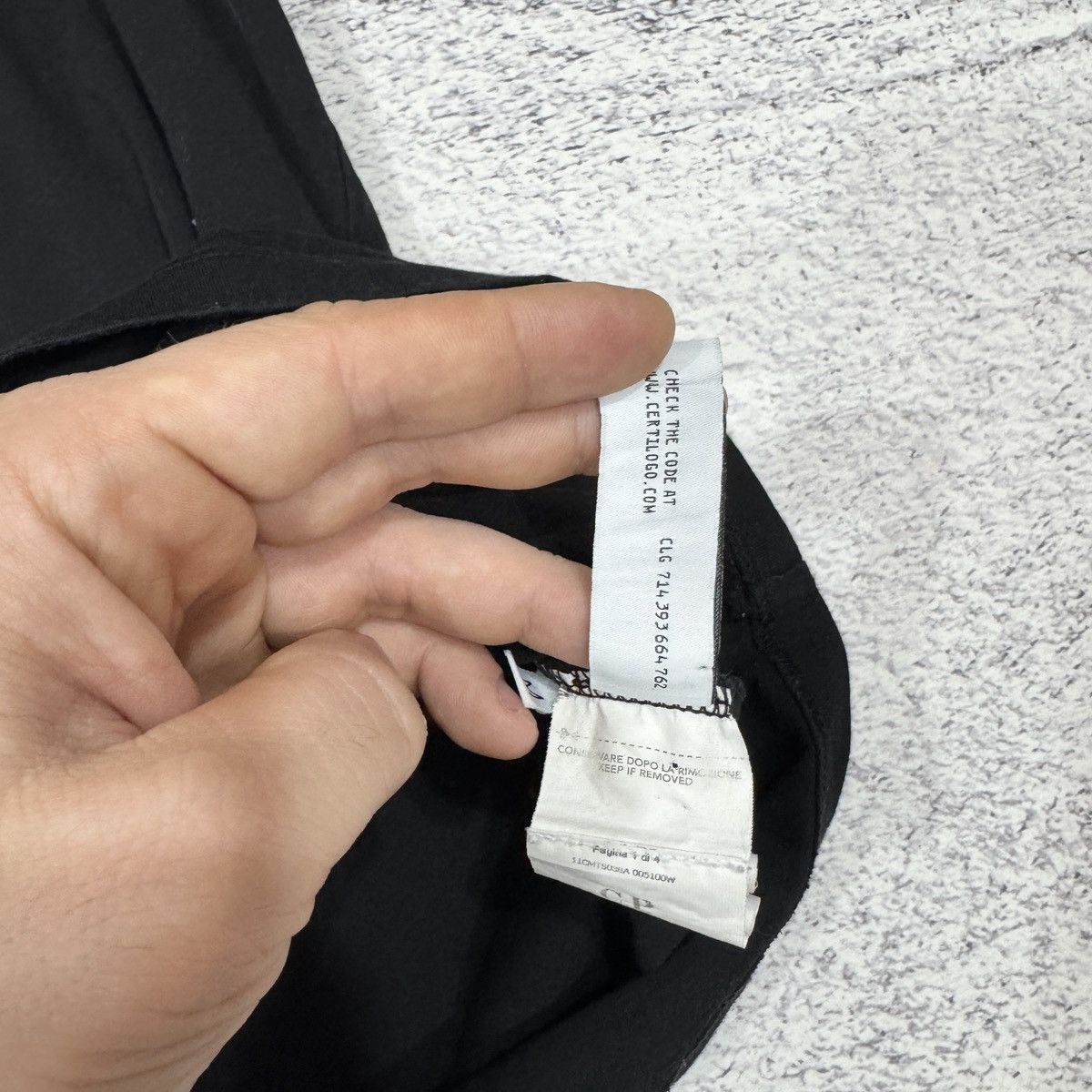 C.P. Company × Designer C.P. Company Label Logo Black T-Shirt M size Size US M / EU 48-50 / 2 - 9 Thumbnail