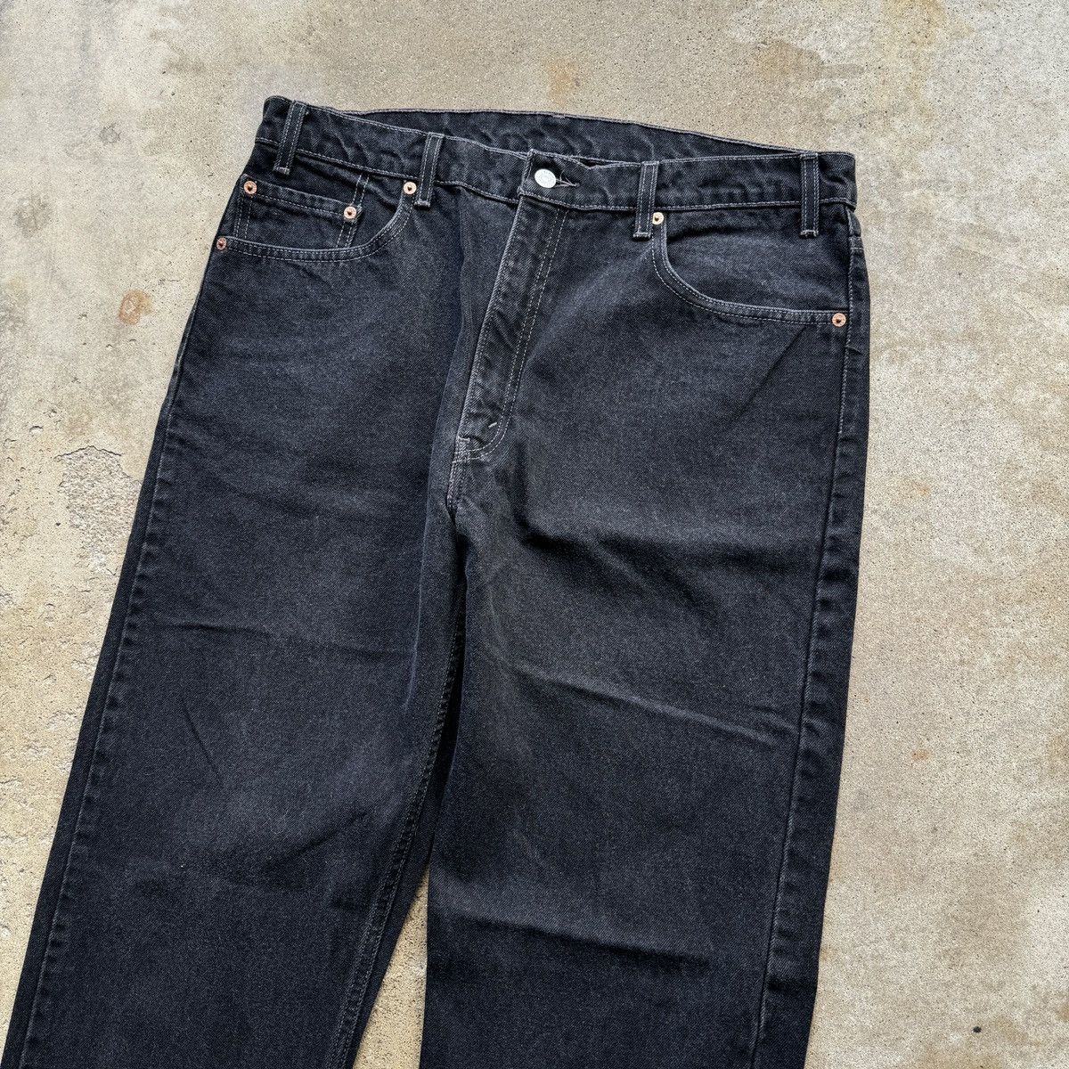 Vintage Levi's 505 Black Denim Jeans ERD Grunge Chrome Skater Size US 38 / EU 54 - 8 Thumbnail