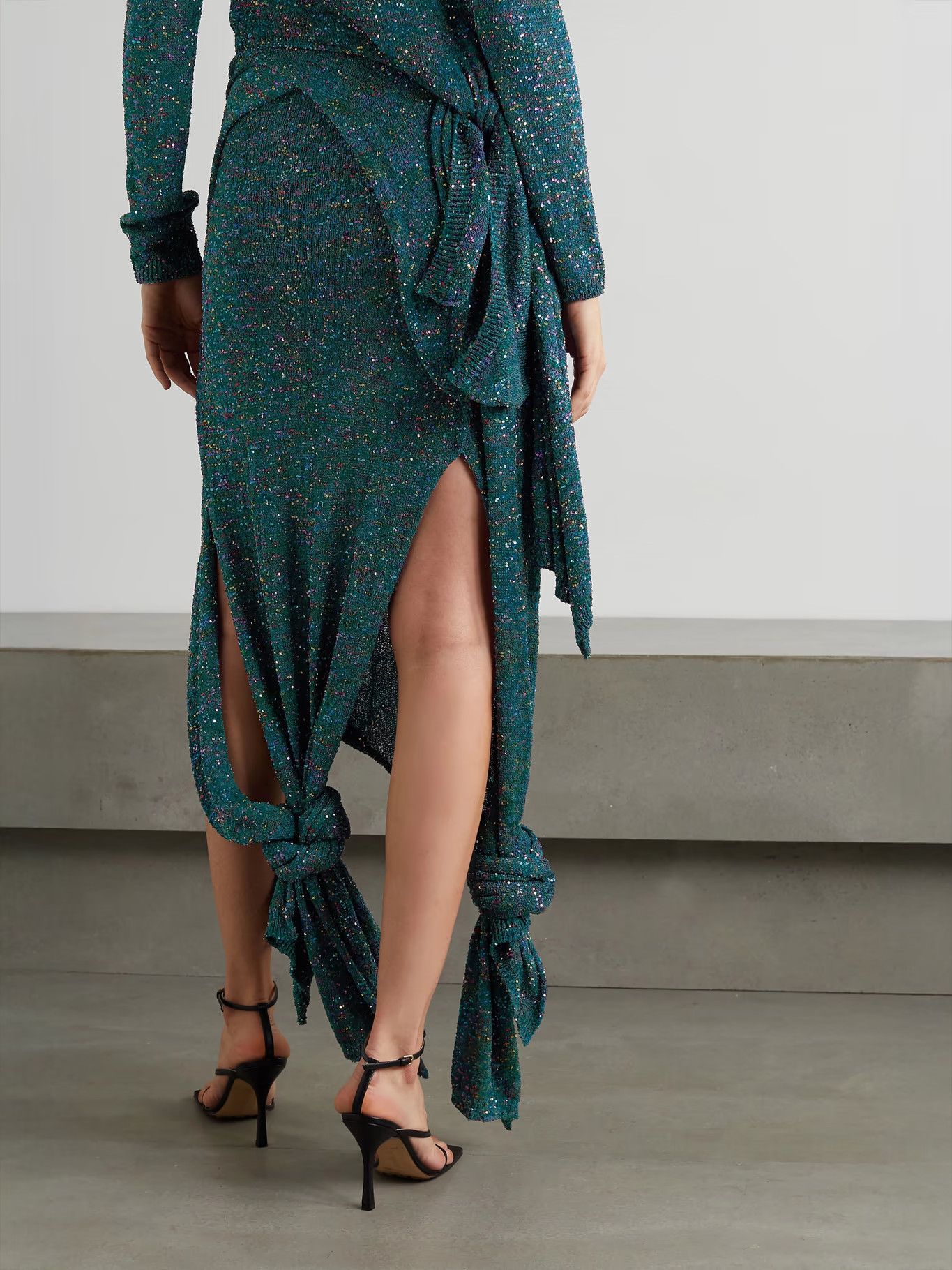 Loewe o1y1025 Maxi Skirt in Deep Teal Size 26" / US 2 / IT 38 - 3 Thumbnail