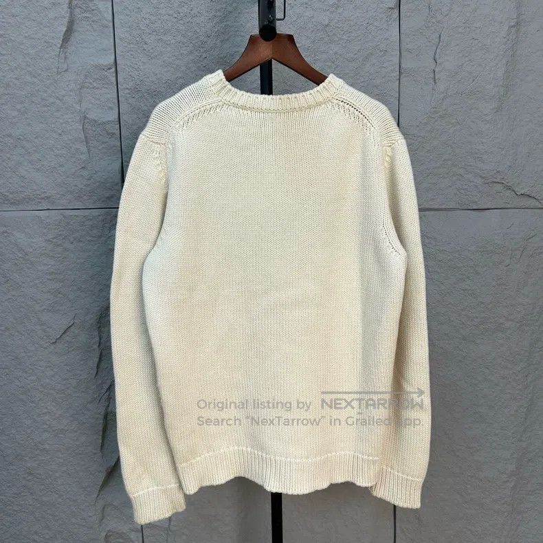 Fendi Fendi Beige Lettering Printed Wool Crew Neck Long Sleeve S Size US M / EU 48-50 / 2 - 2 Thumbnail