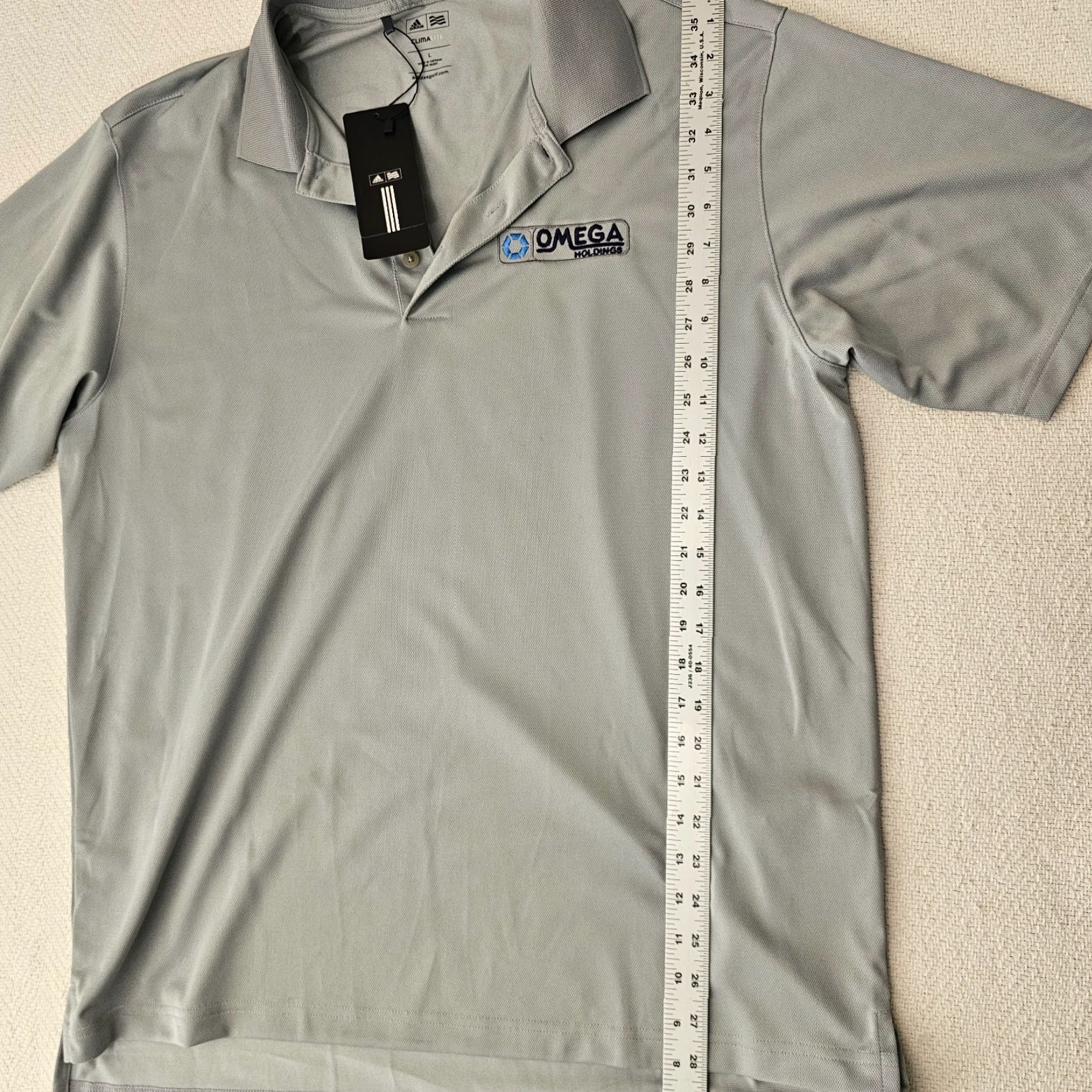 Adidas Adidas Polo Shirt Men L Gray Climalite Golf Short Sleeve NEW Omega Size US L / EU 52-54 / 3 - 6 Thumbnail