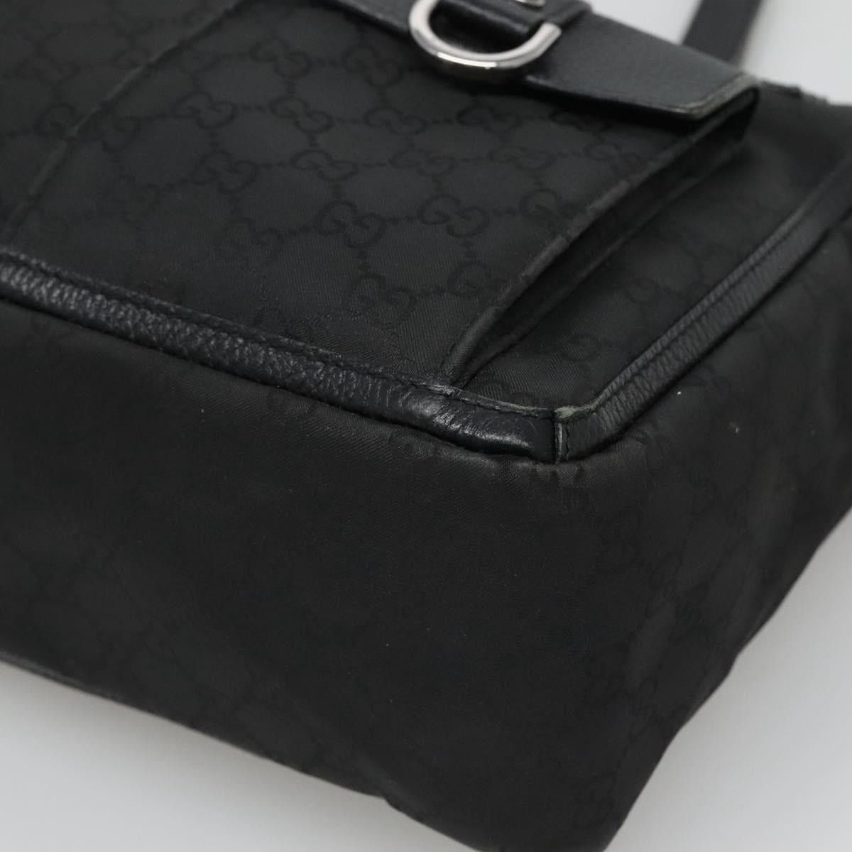 Gucci GUCCI GG Canvas Tote Bag Nylon Outlet Black Silver Size ONE SIZE - 10 Thumbnail