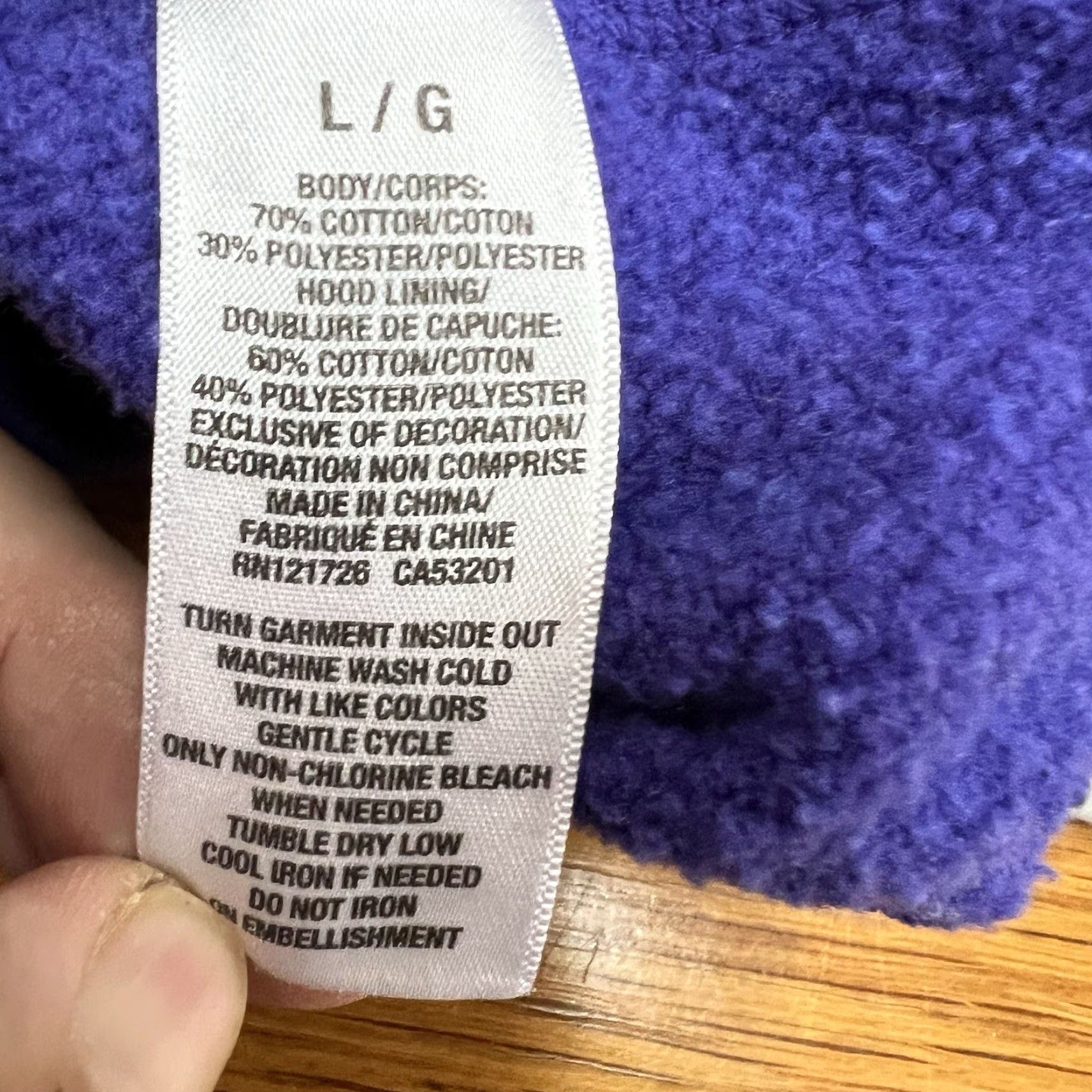 Vintage Aéropostale 87 Hooded Full Zip Sweatshirt Mens L Purple Embroidered Graphic Print Batman Stitch Blue Red White Classic Theme Size US L / EU 52-54 / 3 - 6 Thumbnail