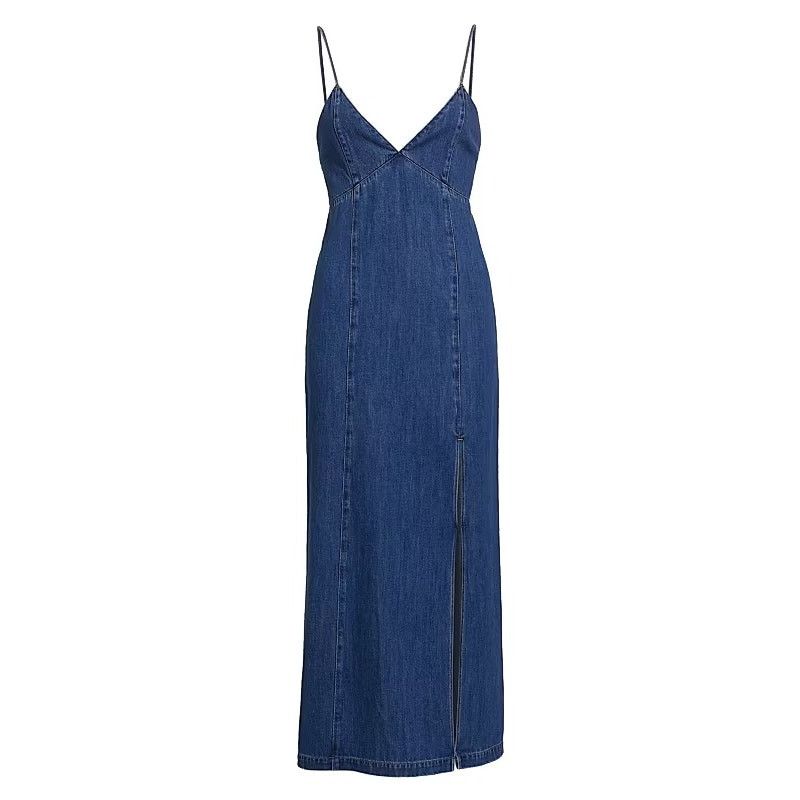 Alice + Olivia Alice + Olivia Julietta Denim Midi Dress blue jean size 2 Size XS / US 0-2 / IT 36-38 - 3 Thumbnail