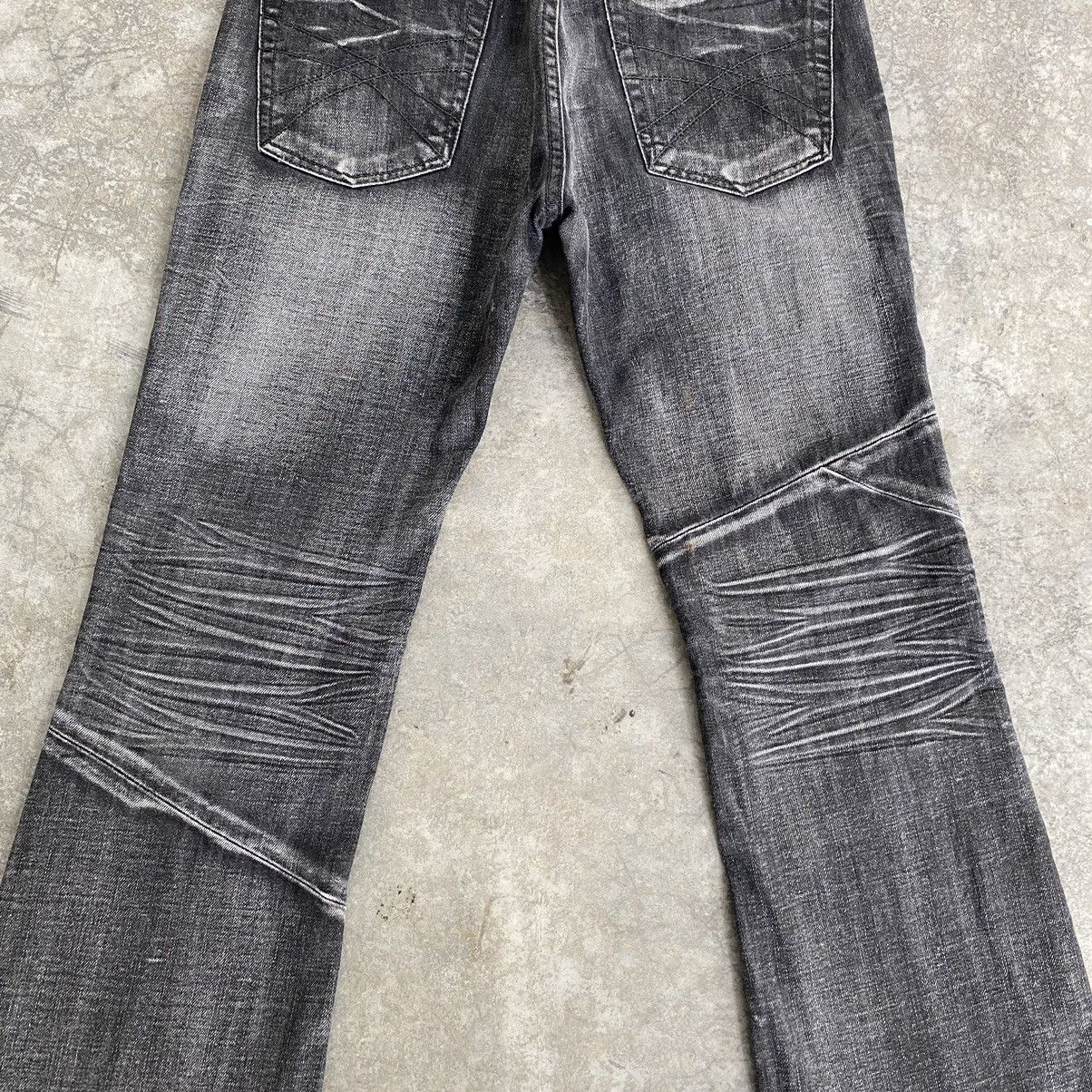 Japanese Brand Edge Rupert Japan Washed Grey Panelled Flared Jeans Size US 30 / EU 46 - 15 Thumbnail