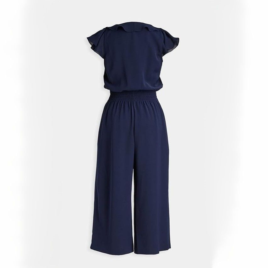 Parker Billie Cropped Jumpsuit in Navy size US 4 NWOT MSRP $288 Size 27" / US 4 / IT 40 - 2 Thumbnail