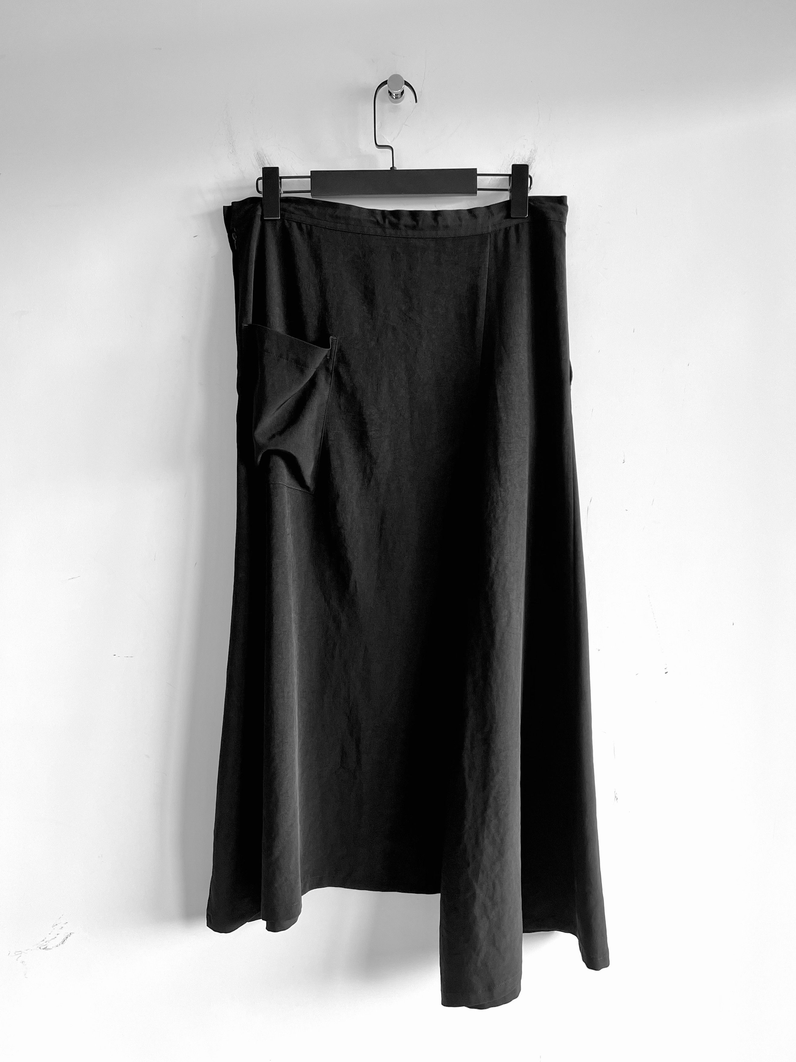Yohji Yamamoto Yohji Yamamoto Y's CREPE de CHINE ASYMMETRIC WIDE PANT SKIRT Size 32" / US 10 / IT 46 - 9 Thumbnail