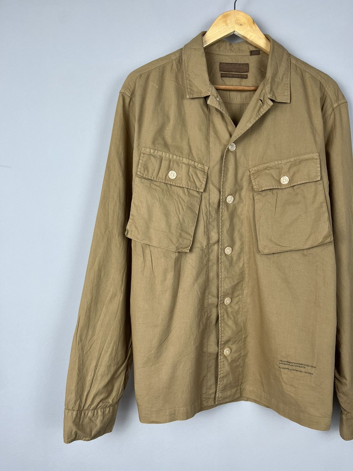 Allsaints Allsaints Streetwear Garment Dyed Designer Shirt Size US XL / EU 56 / 4 - 5 Thumbnail