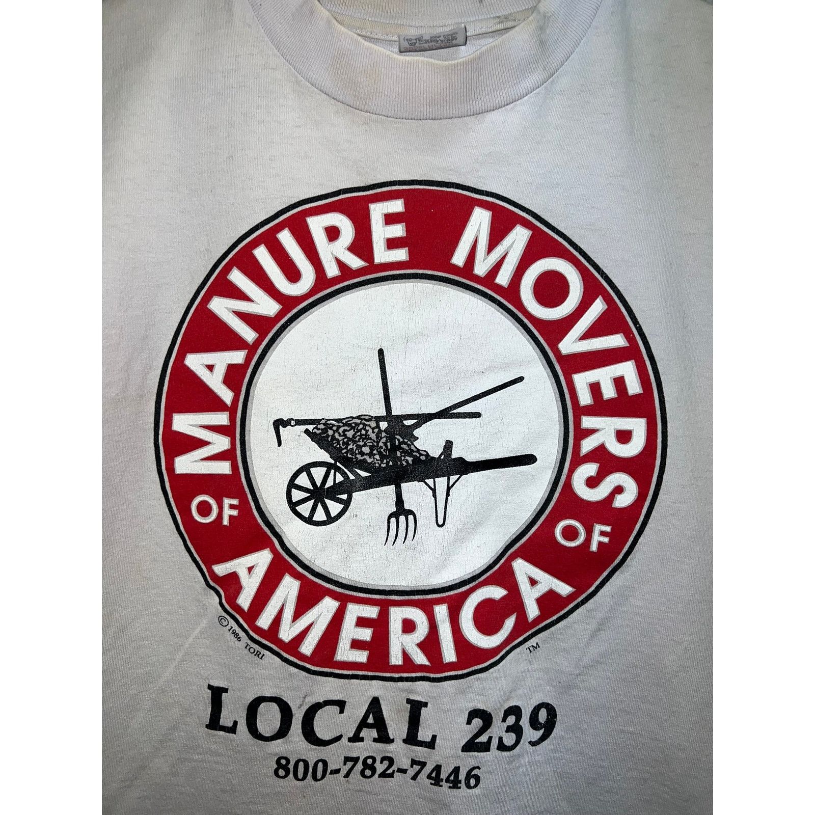 Vintage Vintage Manure Movers Of America Shirt Local 239 Union Tee L Size US L / EU 52-54 / 3 - 2 Thumbnail