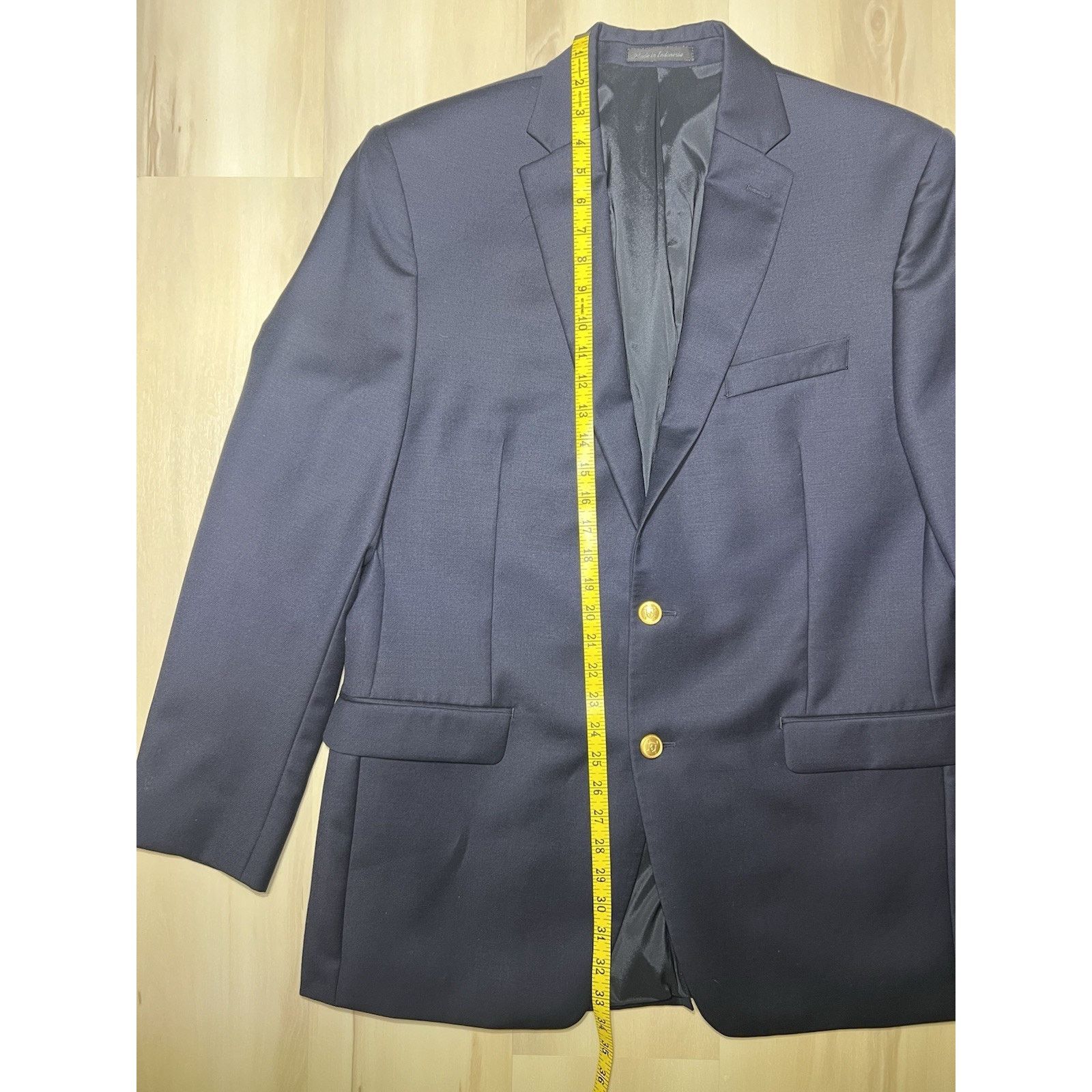 Ralph Lauren Ralph Lauren Blazer Men 42L Navy Gold Button Sports Coat Size 42L - 7 Thumbnail