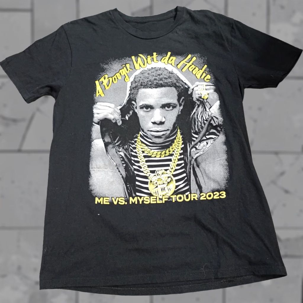 Vintage VINTAGE A Boogie Wit Da Hoodie T-shirt M Black Tour 2023 Graphic Print Short Sleeve Crew Neck Men Smps?? Size US M / EU 48-50 / 2 - 1 Thumbnail