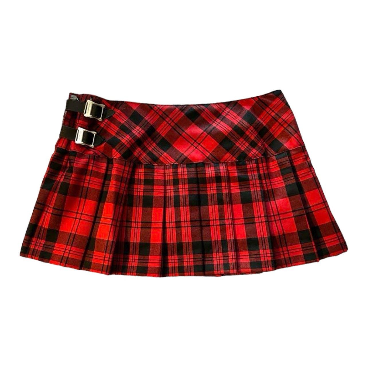 Hysteric Glamour punk checkered/plaid pleated mini skirt