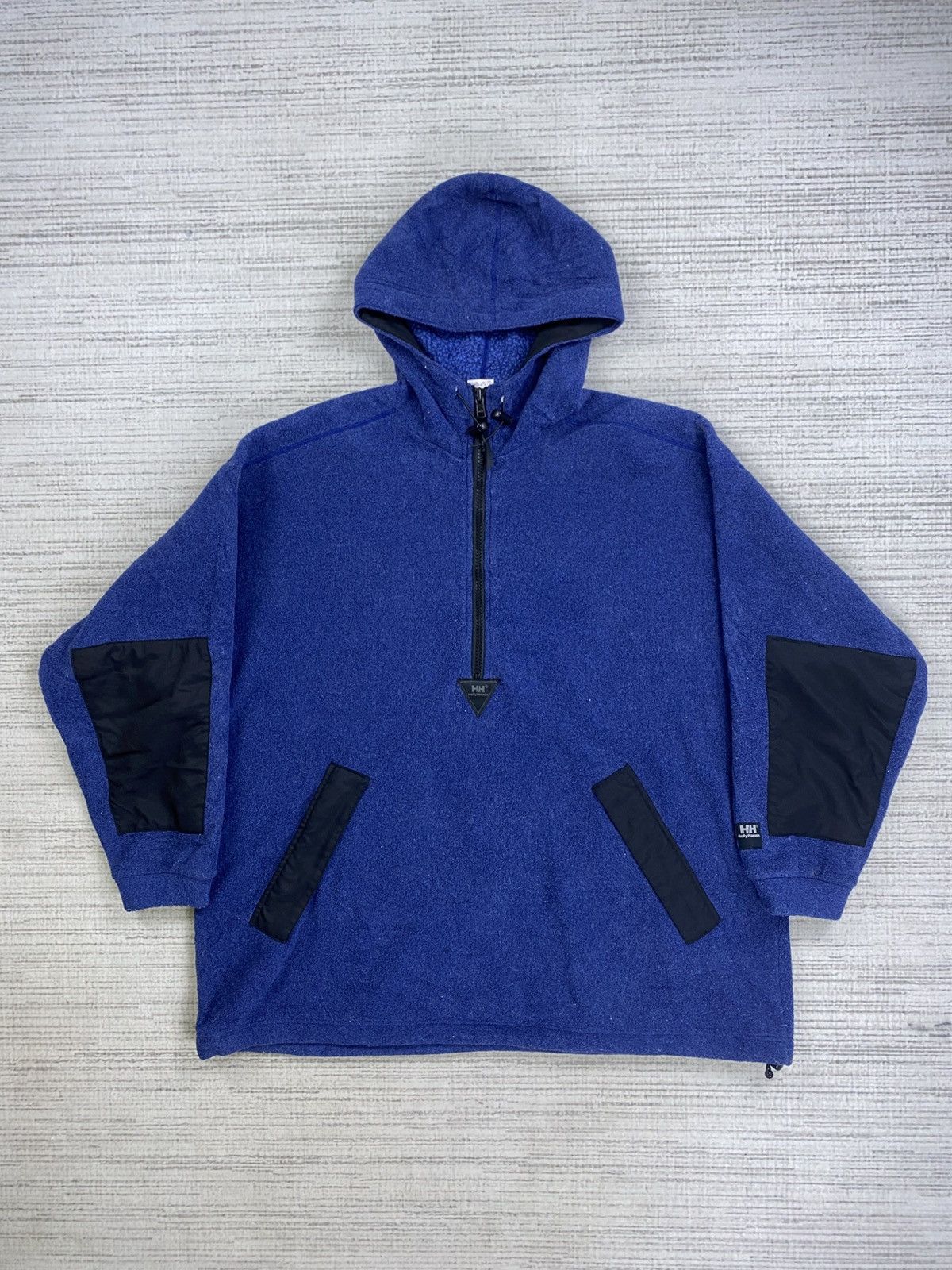 Helly Hansen × Japanese Brand × Vintage Vtg 90s Helly Hansen Nice Half Zipper Fleece Hoodie Jacket Size US XL / EU 56 / 4 - 1 Thumbnail