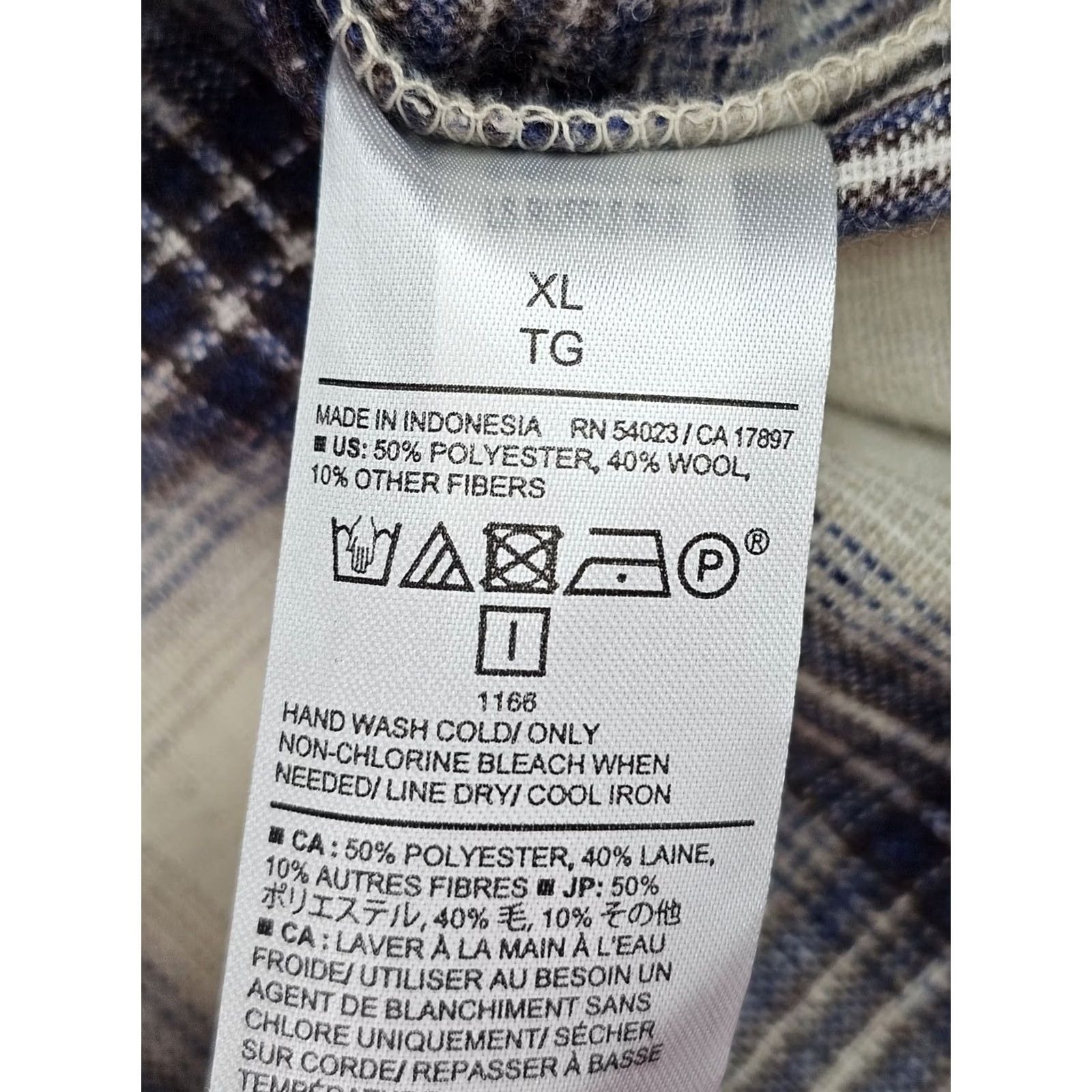 Banana Republic Banana Republic Wool Blend Plaid Flannel Button Shirt Women XL Natural Beige NWT Size XL / US 12-14 / IT 48-50 - 5 Thumbnail