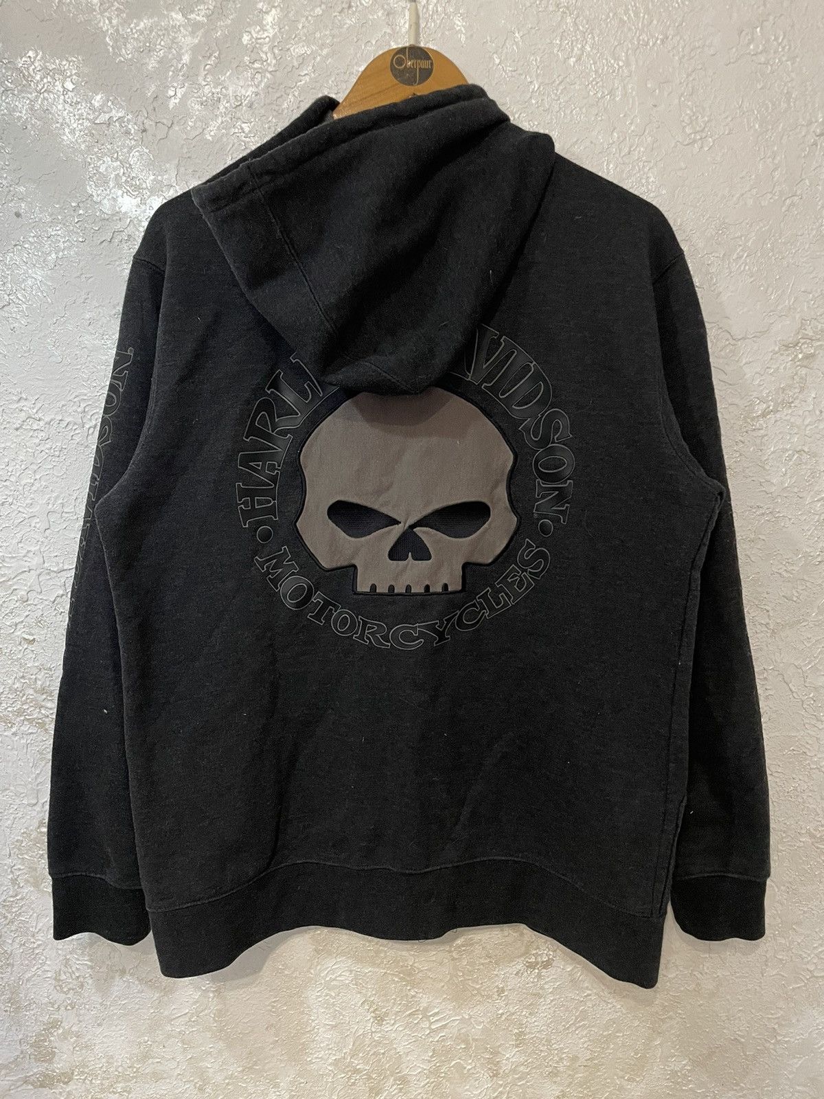 Harley Davidson Harley Davidson Vintage Zip Hoodie Skull Big Logo Size US S / EU 44-46 / 1 - 1 Thumbnail