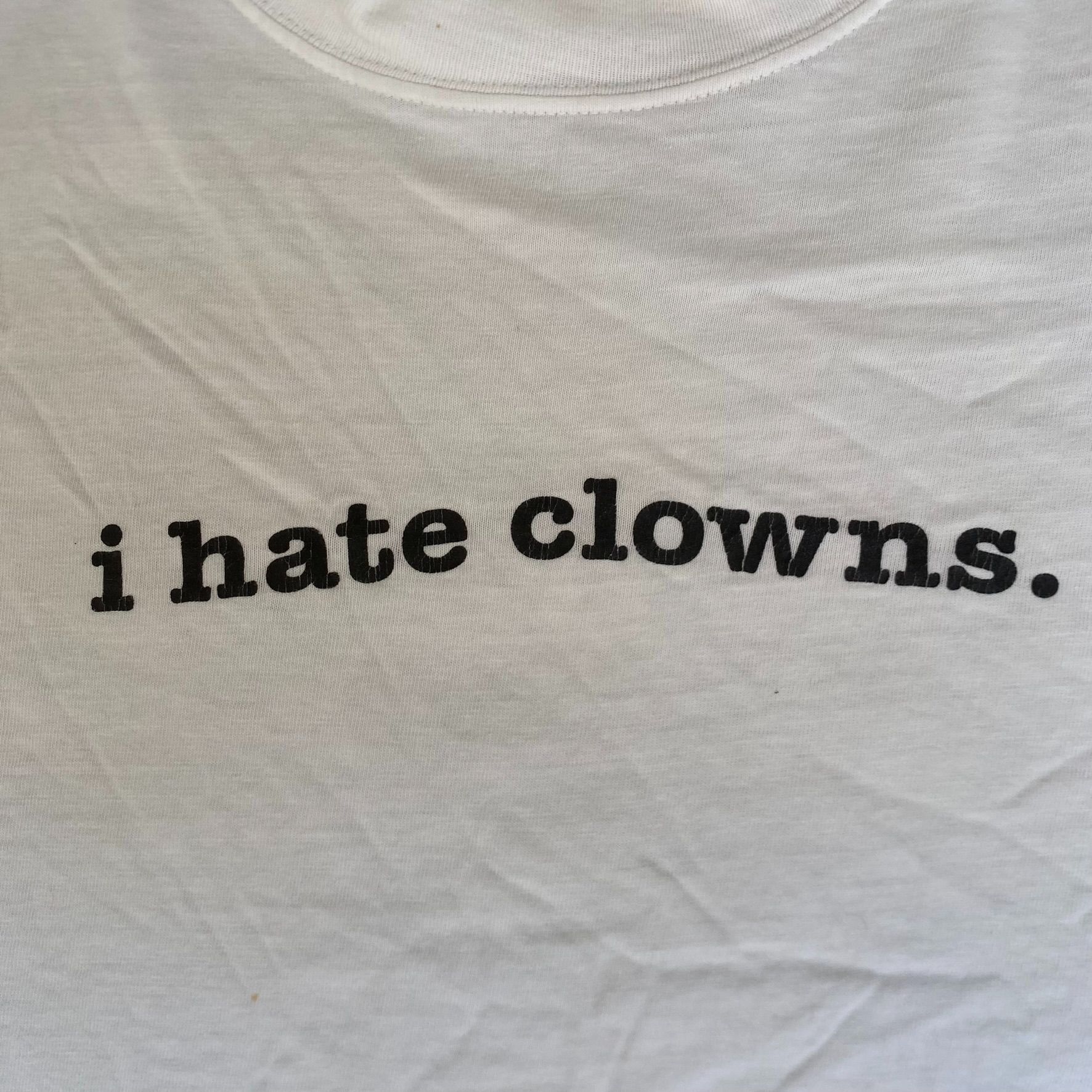Hanes Vintage Y2K Hate Clowns Shirt Funny Ironic Punk Humor Tee Size US XL / EU 56 / 4 - 3 Thumbnail