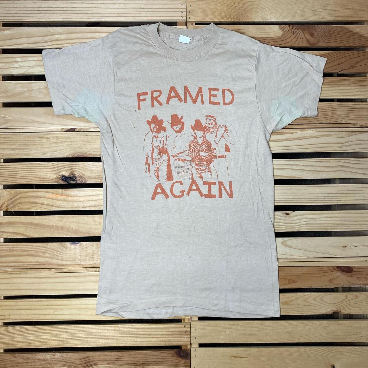 Other True Vintage Framed Again Beige Western Tee Size Medium Size US M / EU 48-50 / 2 - 1 Thumbnail