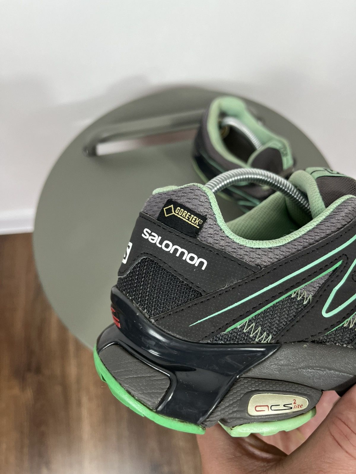 Salomon Salomon ACS Lite GTX Gore-Tex Trail Running Shoes Grey Green Size US 6.5 / IT 36.5 - 3 Thumbnail