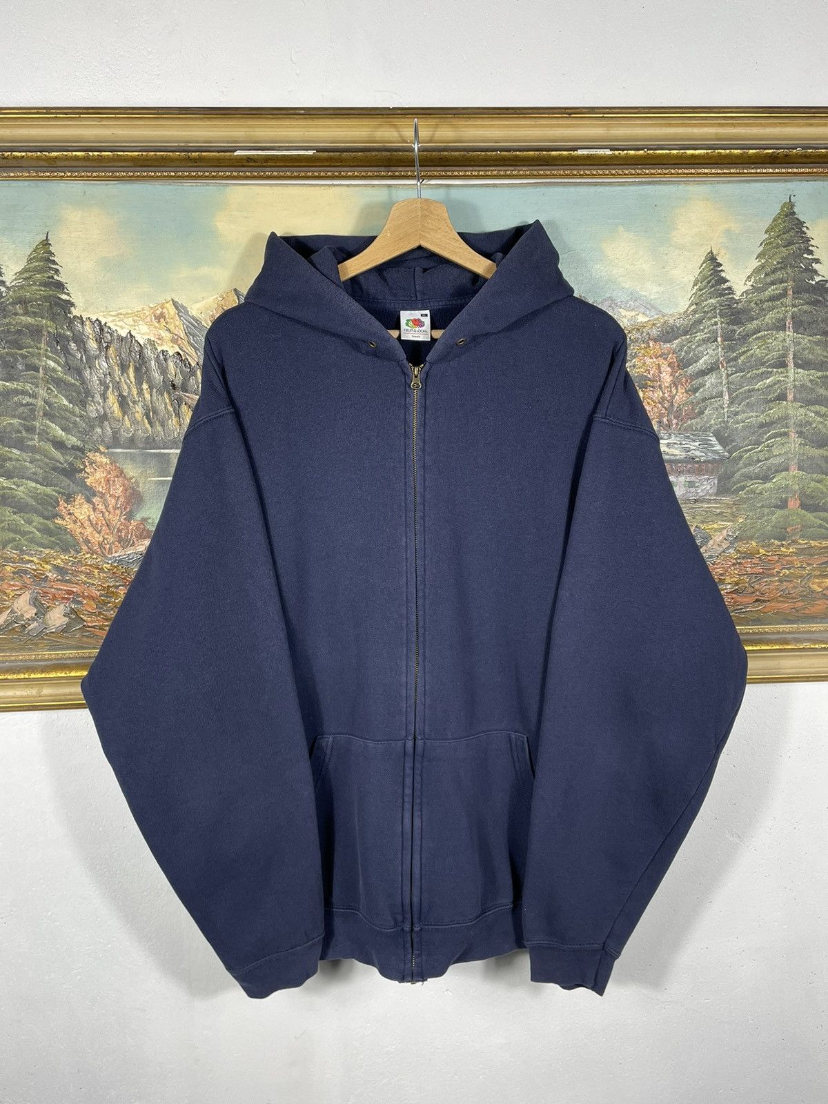 Fruit Of The Loom × Vintage vintage y2k blank oversize baggy hoodie sweatshirt basic y2k Size US XL / EU 56 / 4 - 1 Thumbnail