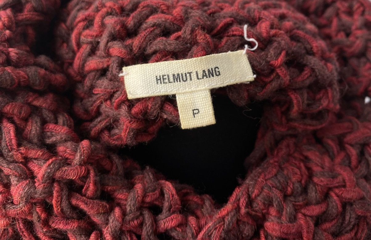 Helmut Lang Helmut Lang Red Open Knit Sweater Size P Size XS / US 0-2 / IT 36-38 - 10 Thumbnail