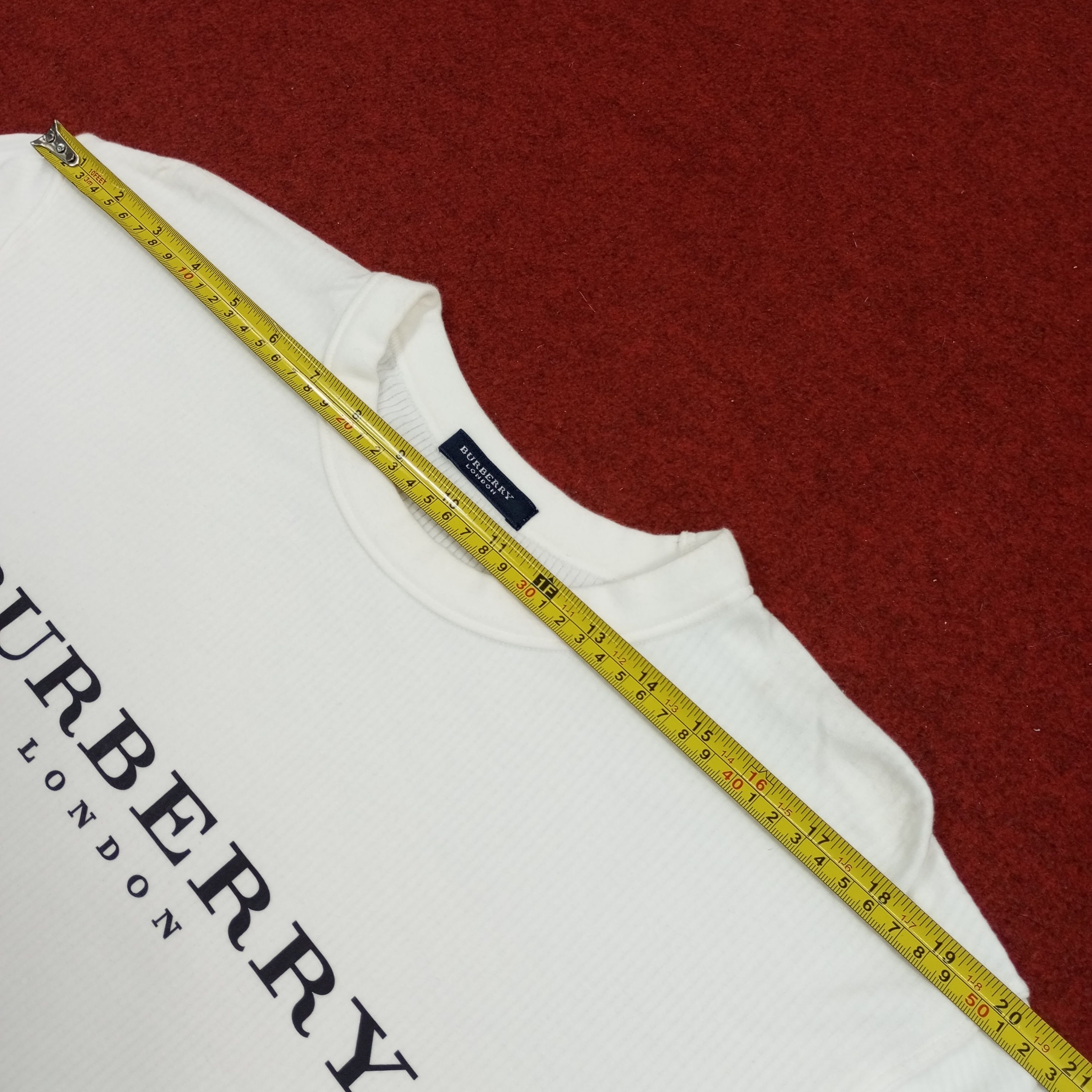 Burberry × Vintage Burberry London Fashion Brand Custom Art Long Sleeve Tshirt Size US L / EU 52-54 / 3 - 8 Thumbnail