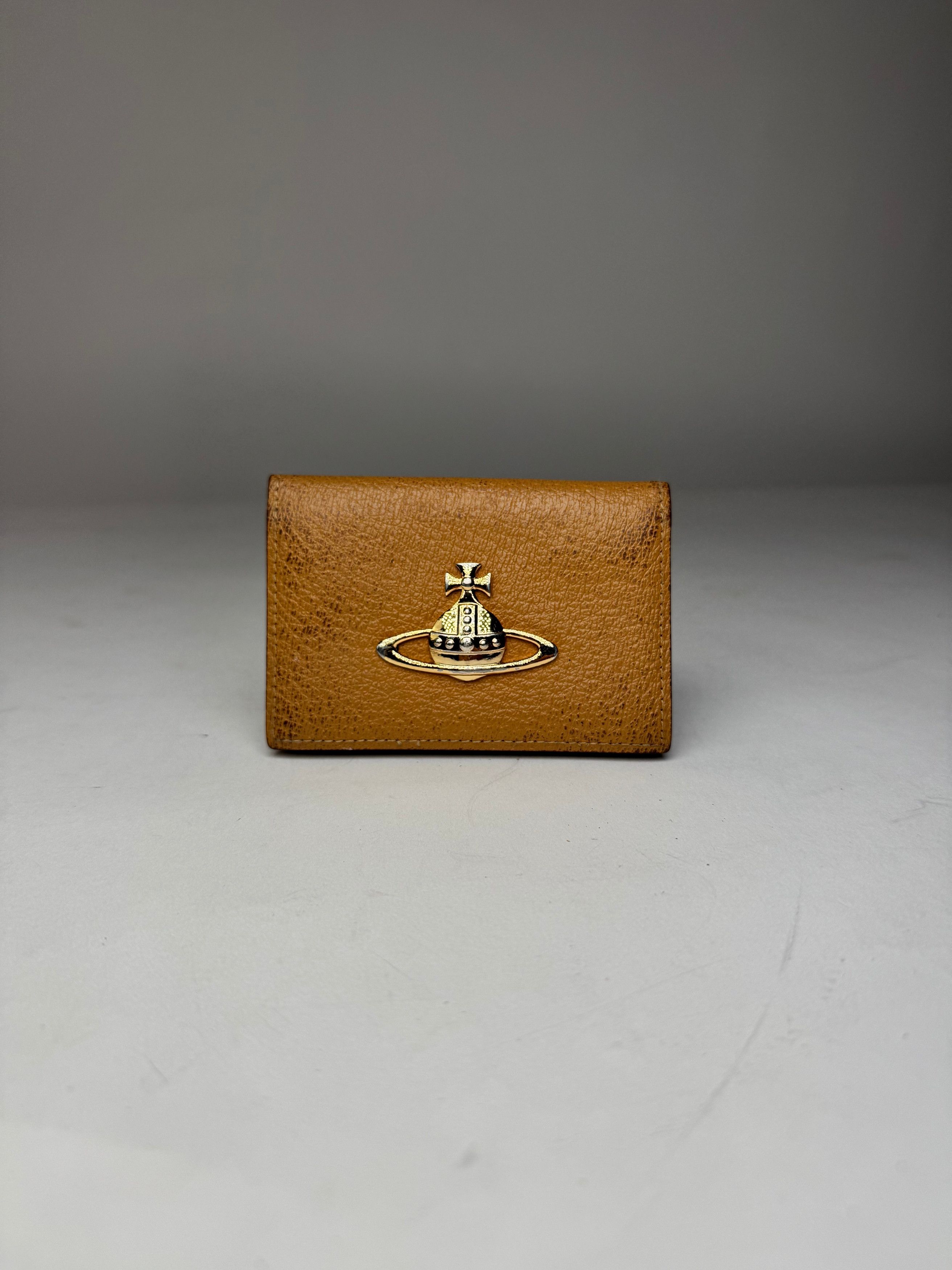 Vivienne Westwood Vintage Flapable Leather Card Holder Camel Size ONE SIZE - 1 Thumbnail