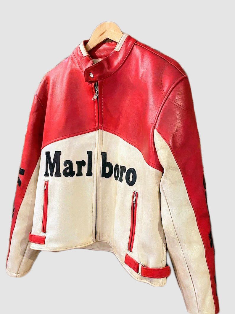 Marlboro Marlboro Leather Jacket Racing 1990s RARE | Grailed