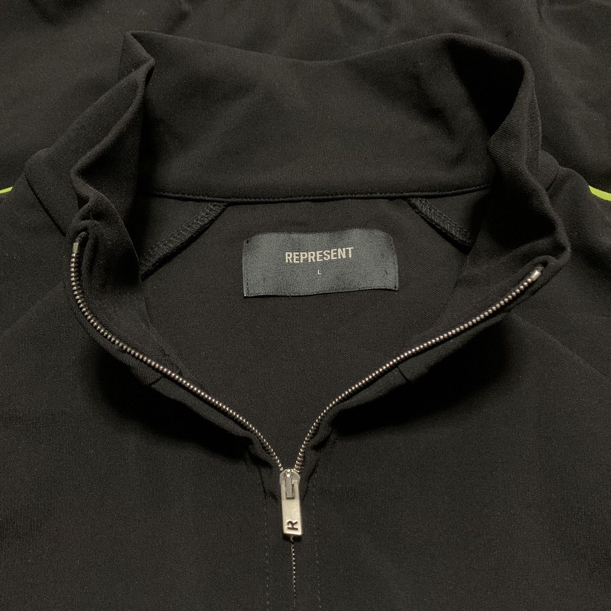 Represent Clo. Represent Large Track Jacket Yellow Stripe Black Zip Jacket Size US L / EU 52-54 / 3 - 5 Thumbnail