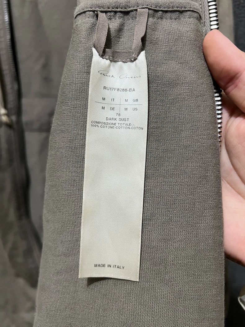 Rick Owens Rick Owens 17 FW Mainline Sand Drawstring Hooded Zip Hoodie Size US M / EU 48-50 / 2 - 9 Thumbnail