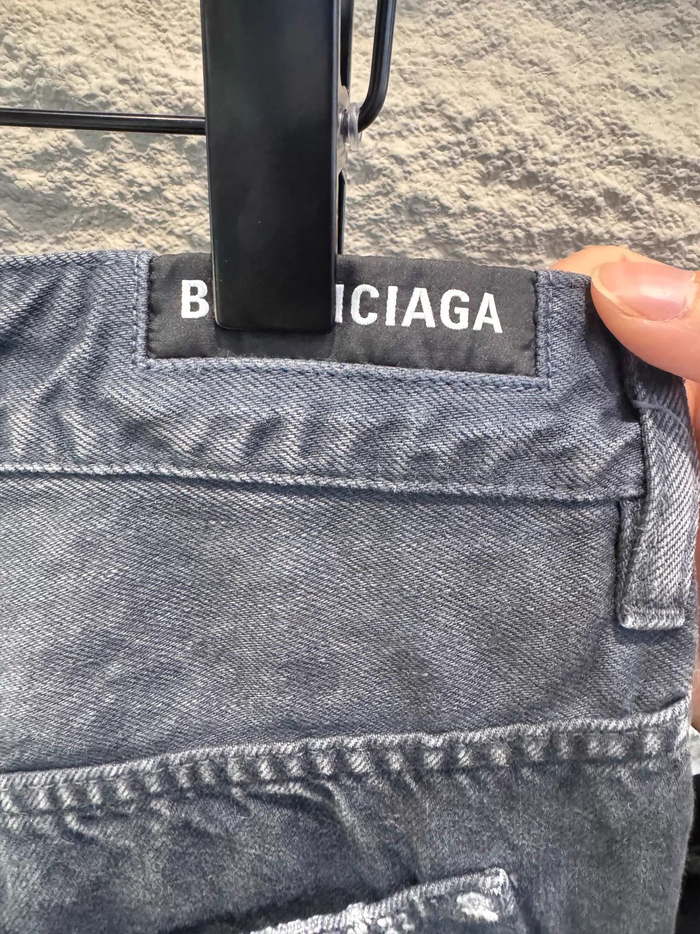 Balenciaga Balenciaga Black-Blue Colorblock Wide Jeans S (Runway) Size 26" / US 2 / IT 38 - 4 Thumbnail