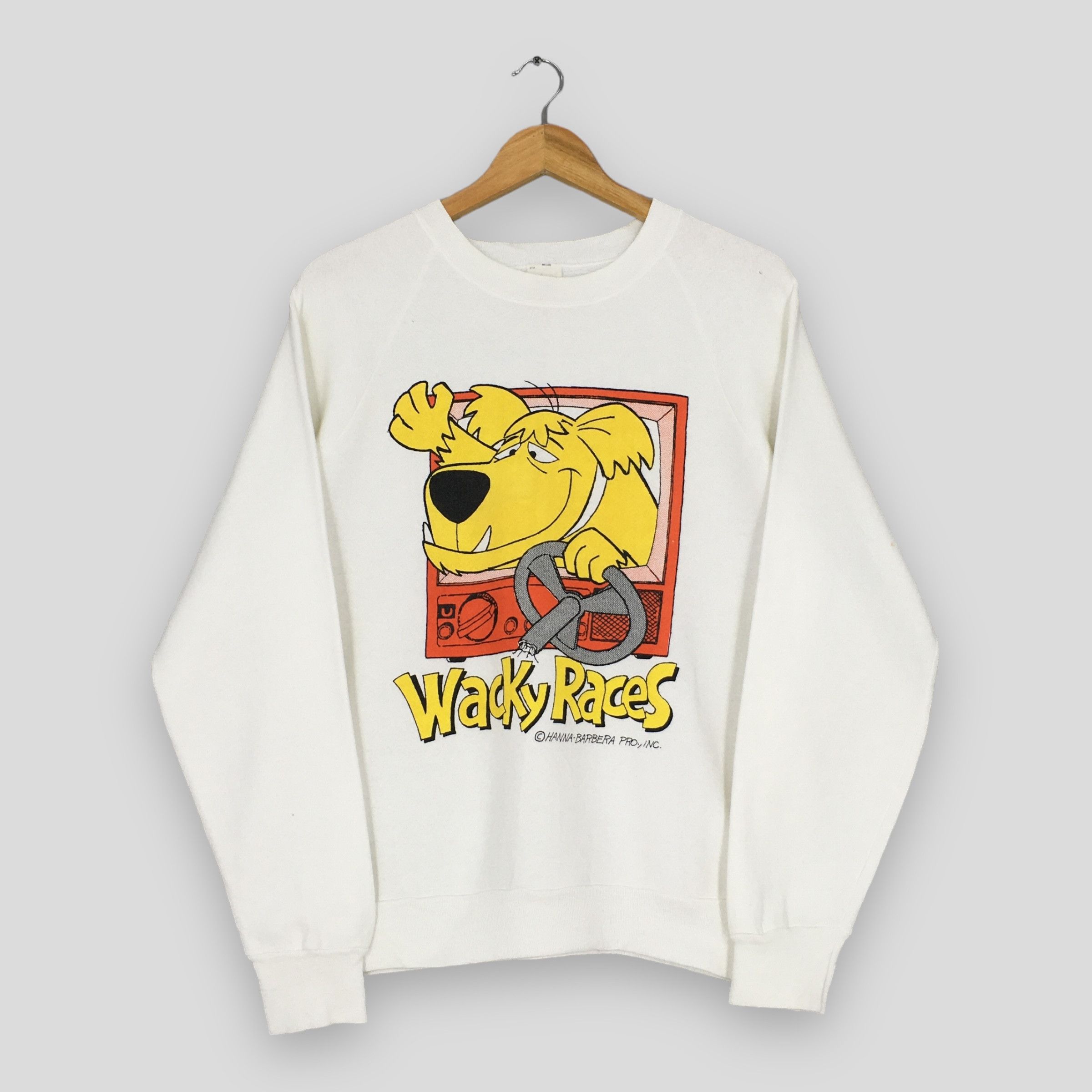 Fruit Of The Loom × Vintage Vintage 1990s Muttley Dog Wacky Races Sweatshirt Medium Size US M / EU 48-50 / 2 - 1 Thumbnail