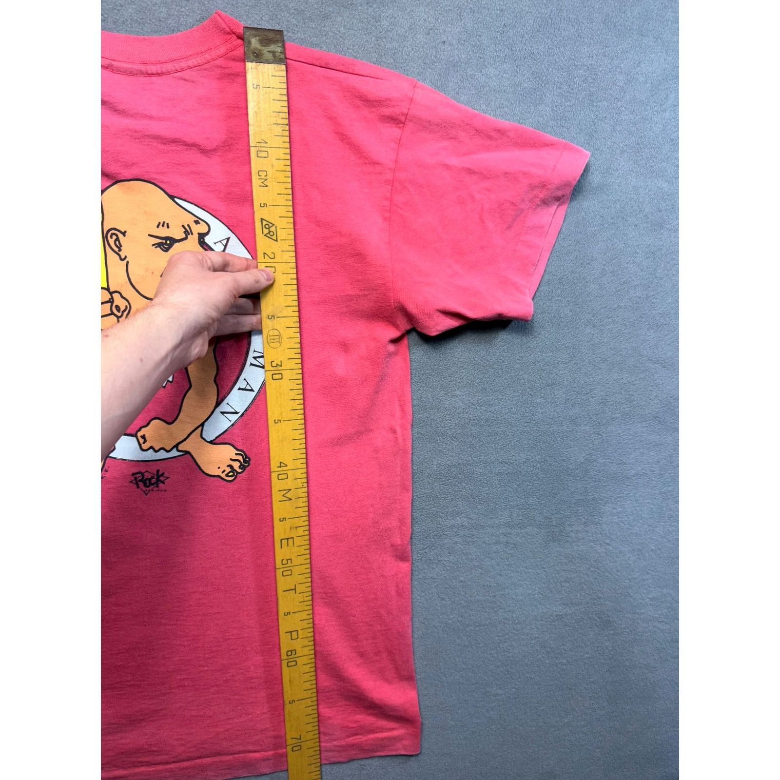 Vintage Rock design climb wear Stone Age Man Screem Stars Pink shirt mens size L Size US L / EU 52-54 / 3 - 3 Thumbnail