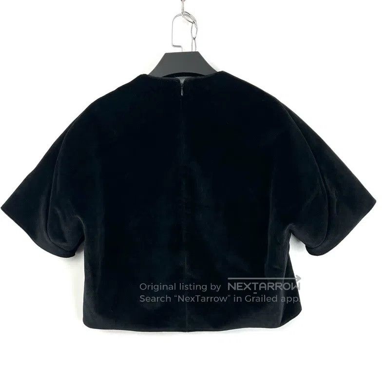 Balenciaga Balenciaga Black velvet heavy embroidery short-sleeve Size XS / US 0-2 / IT 36-38 - 2 Thumbnail