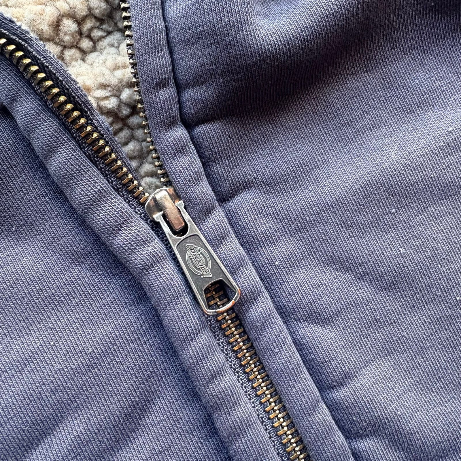 Dickies Faded Vintage Baggy Dickies Sherpa Lined Zip Up Hoodie Size US XL / EU 56 / 4 - 4 Thumbnail