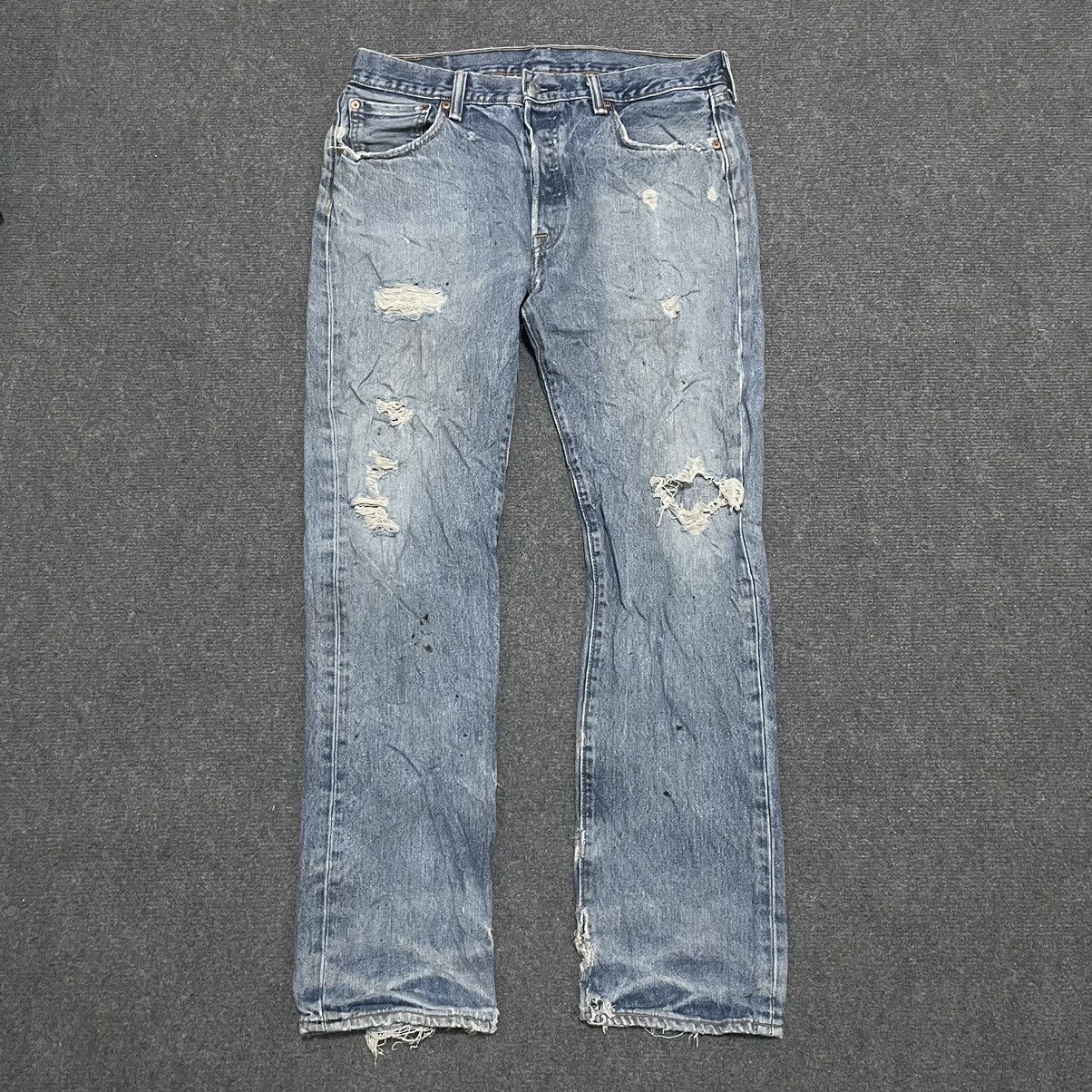 Levi's Vintage Levis 501 Distressed Jeans Size US 34 / EU 50 - 8 Thumbnail